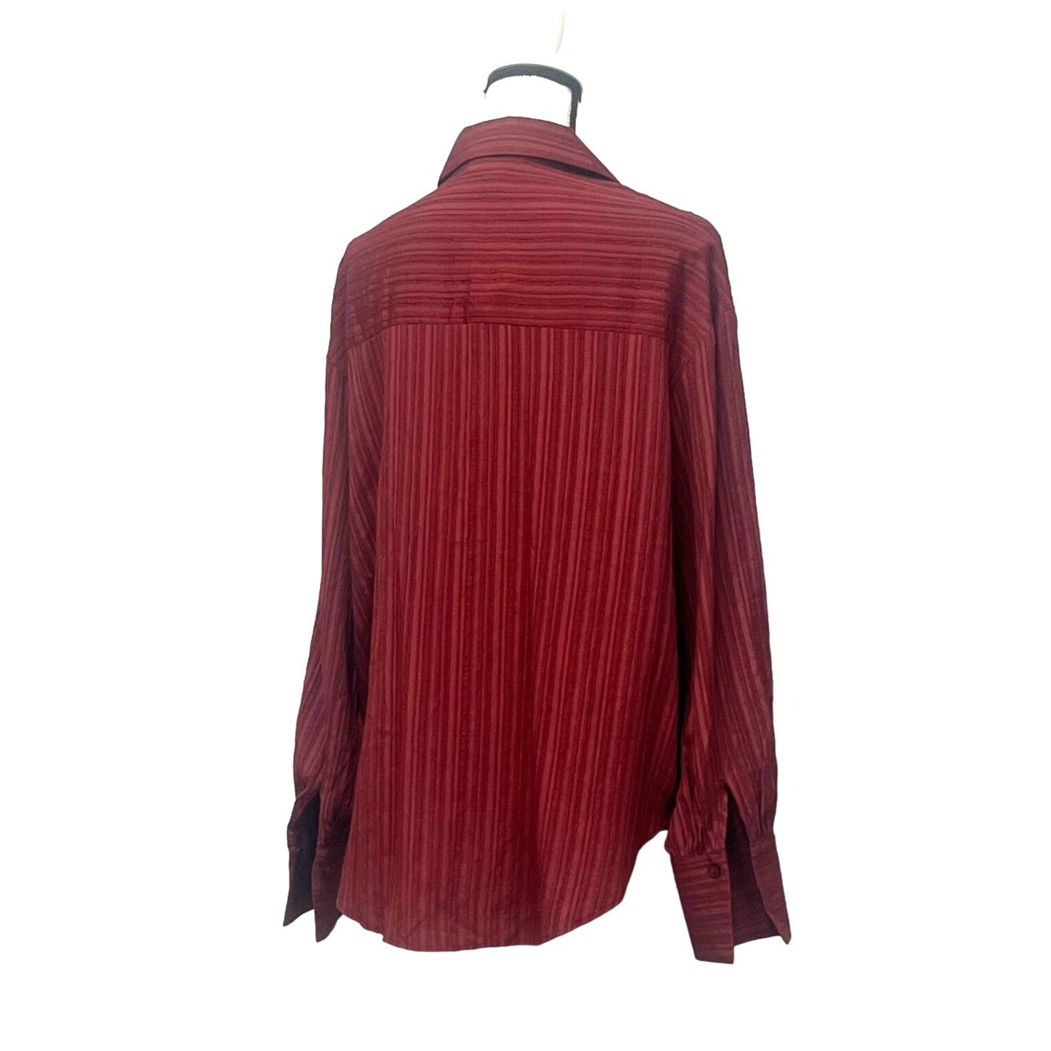 Topshop Topshop textured panel shirt in berry, Sz. 6 Size M / US 6-8 / IT 42-44 - 11 Thumbnail
