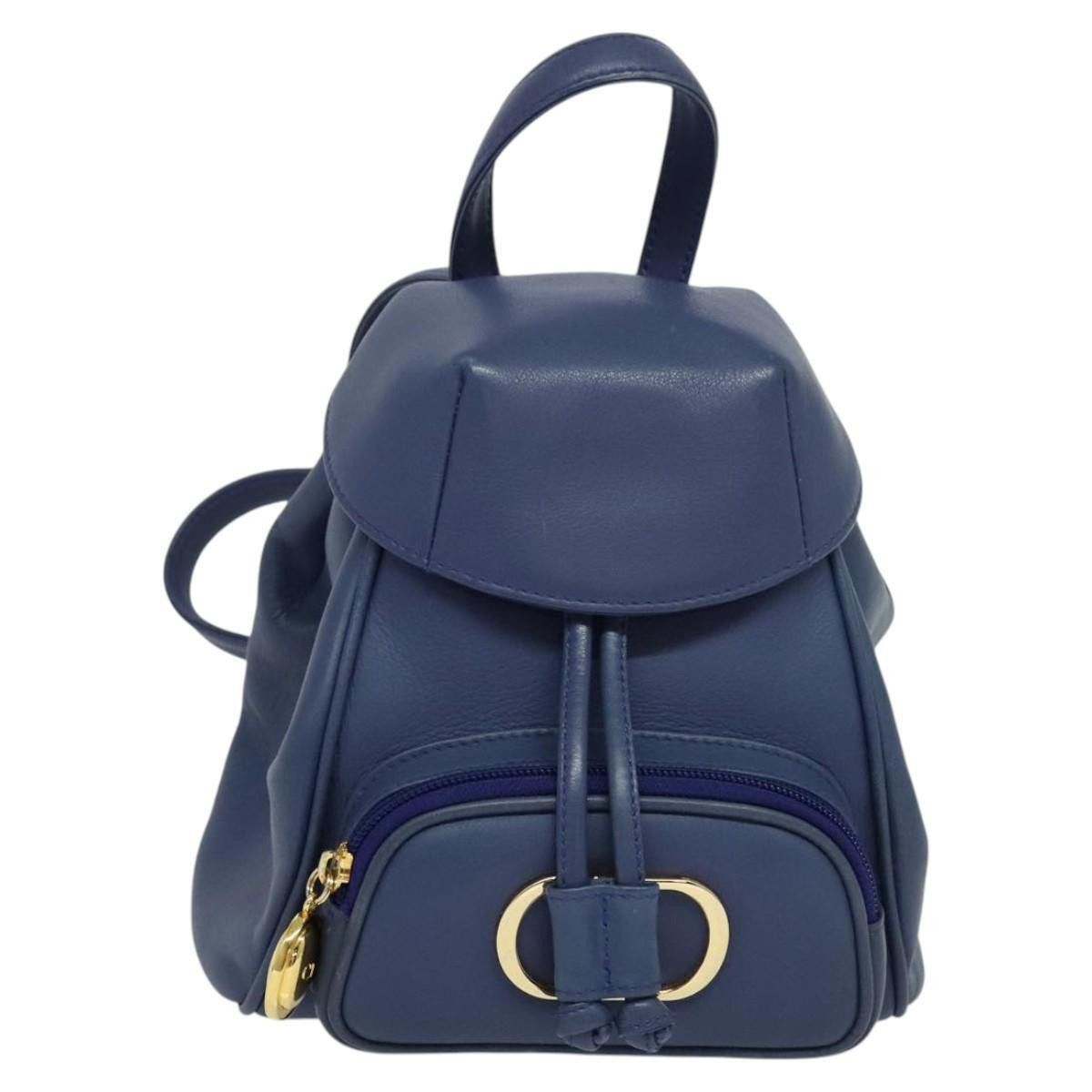 Dior Christian Dior Vintage Flap Backpack Leather Size ONE SIZE - 1 Thumbnail