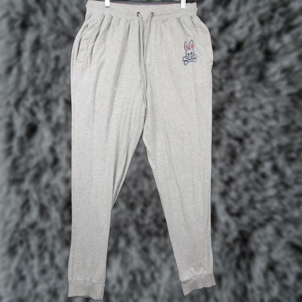 Psycho Bunny Psycho Bunny Sweatpants Mens Small Joggers Big Bunny Logo Cotton Blend Size US 29 - 1 Thumbnail