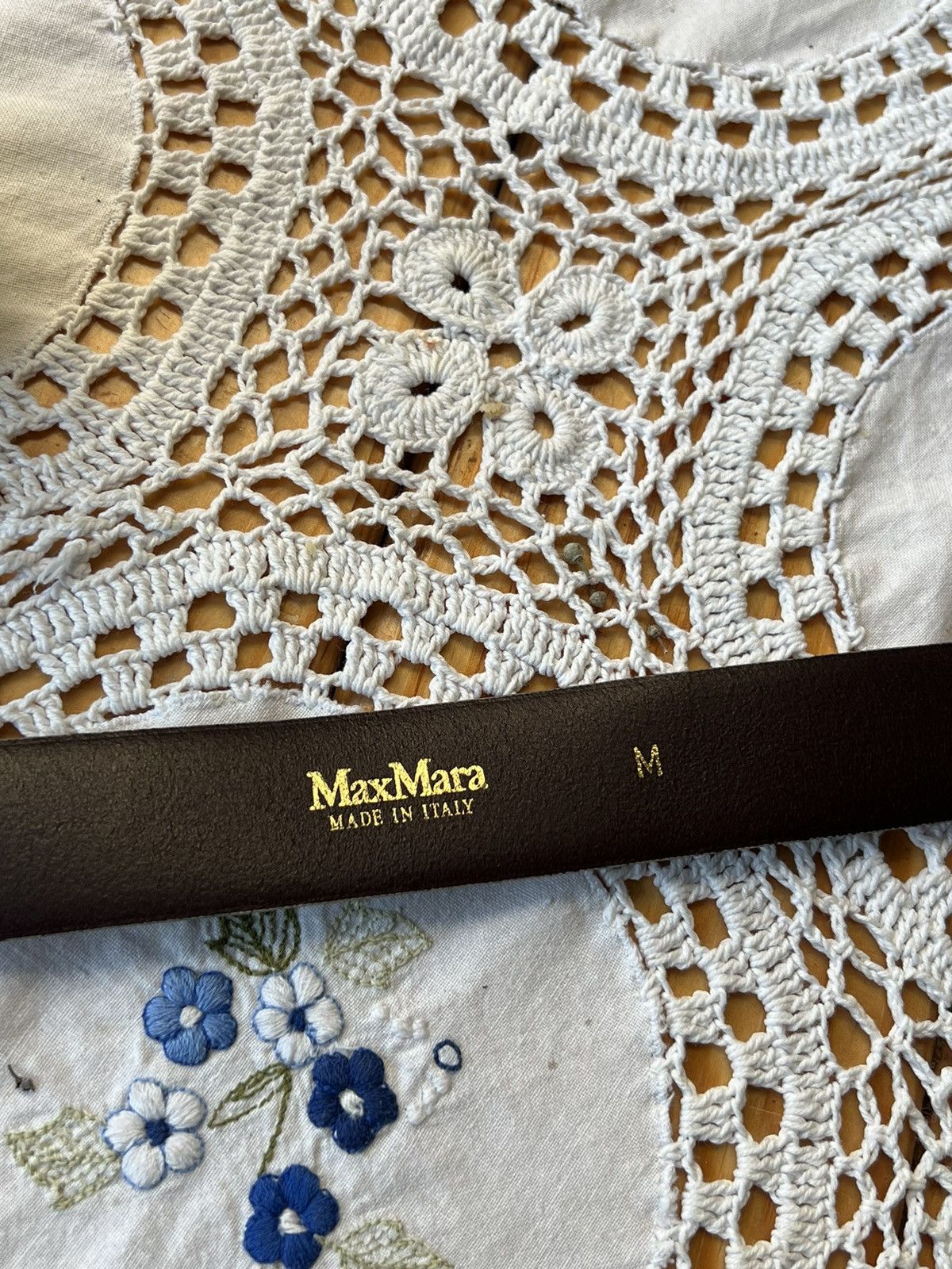 Max Mara × Vintage RARE🤑 Max Mara Leather Belt Size ONE SIZE - 3 Thumbnail