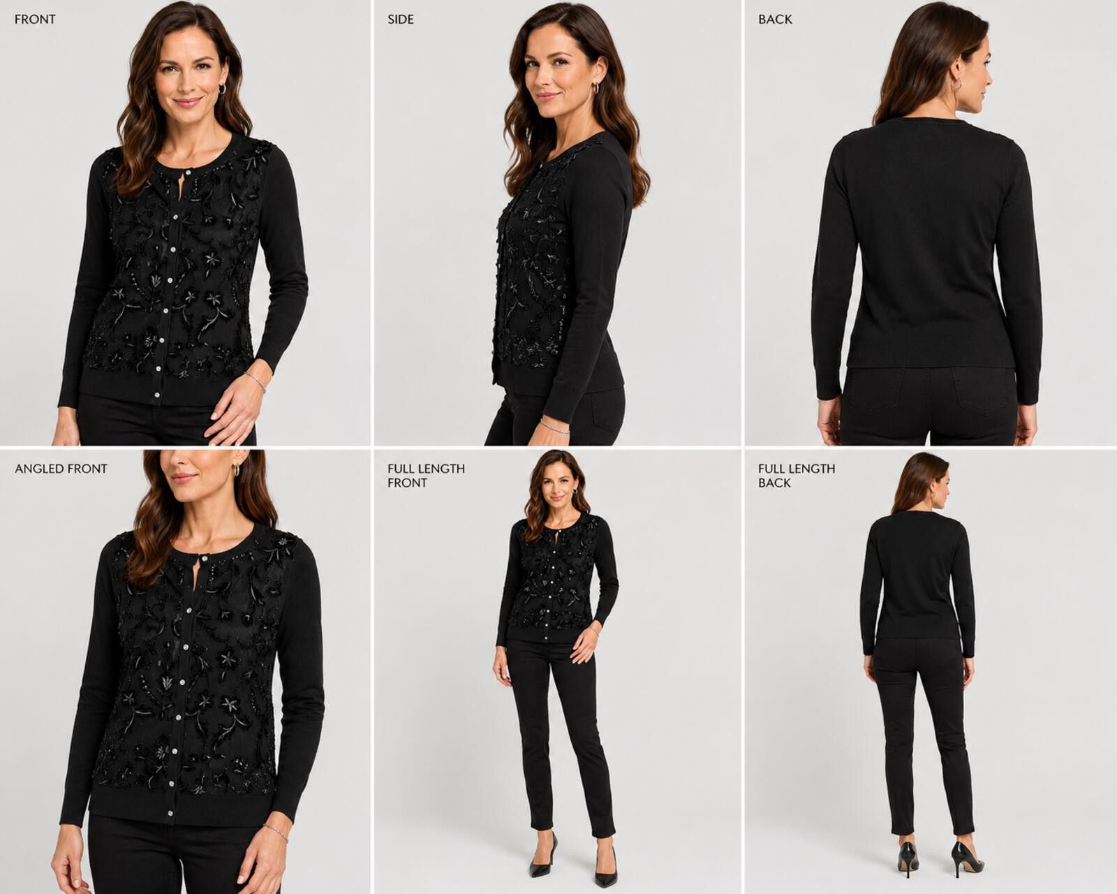 Charter Club Charter Club Petite Party Cardigan NWT - Velvet Detail - P/M Size M / US 6-8 / IT 42-44 - 4 Thumbnail