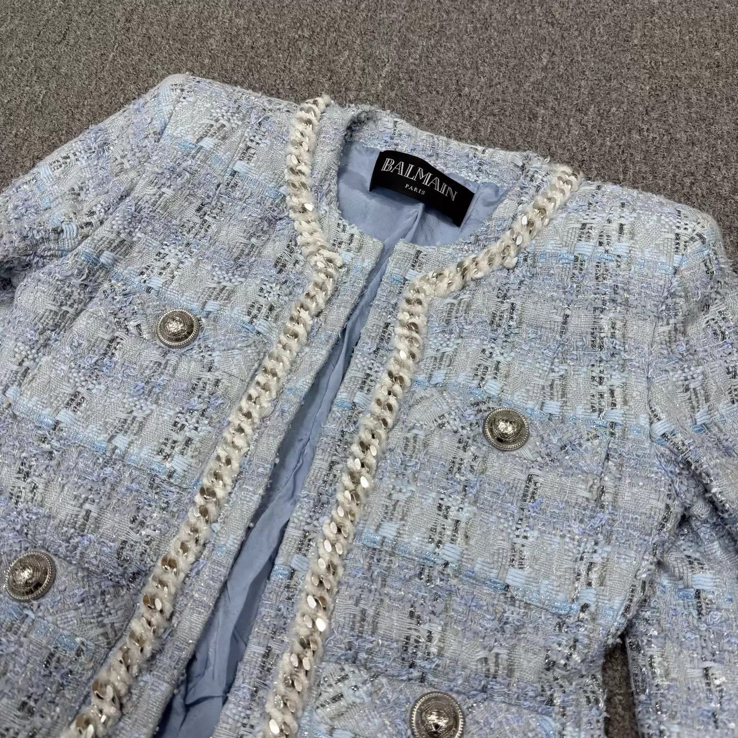 Balmain Balmain Blue Coco Style Blazer 36 95 New Size XS / US 0-2 / IT 36-38 - 3 Thumbnail