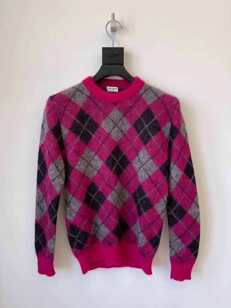 Saint Laurent Paris Saint Laurent Paris Plaid sweater-2506 Size US S / EU 44-46 / 1 - 1 Thumbnail