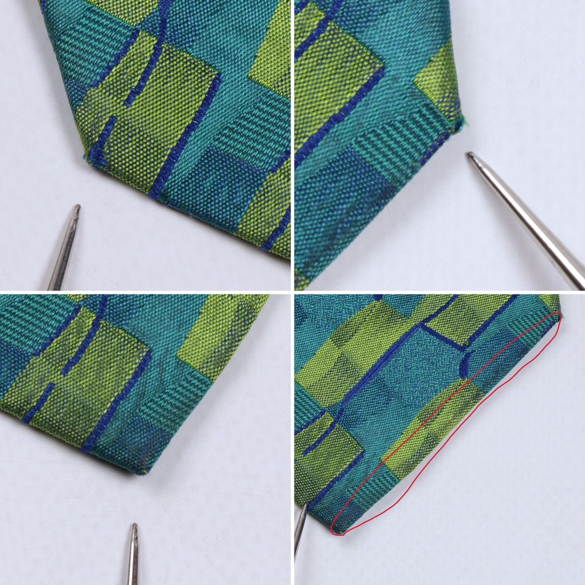 Designer × Gucci × Vintage GUCCI Vintage Geometric Monogram Logo GG Green Silk Tie Size ONE SIZE - 14 Thumbnail