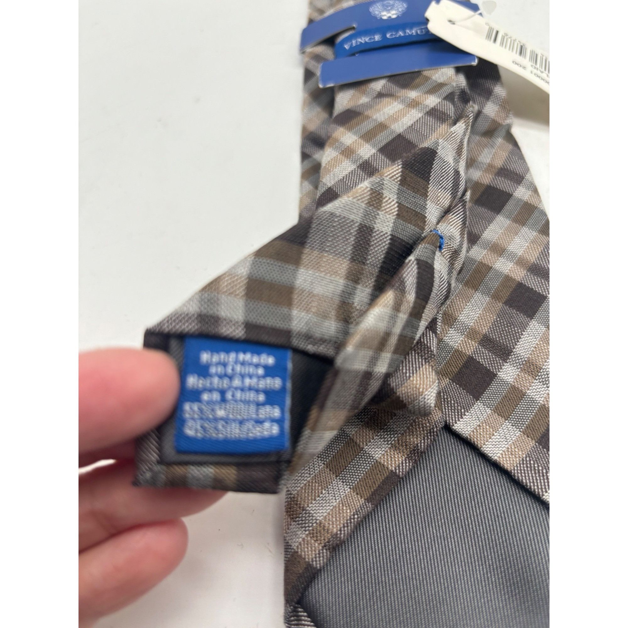 Vince Camuto Vince Camuto Nico Plaid Wool Blend Necktie, OS Size ONE SIZE - 5 Thumbnail