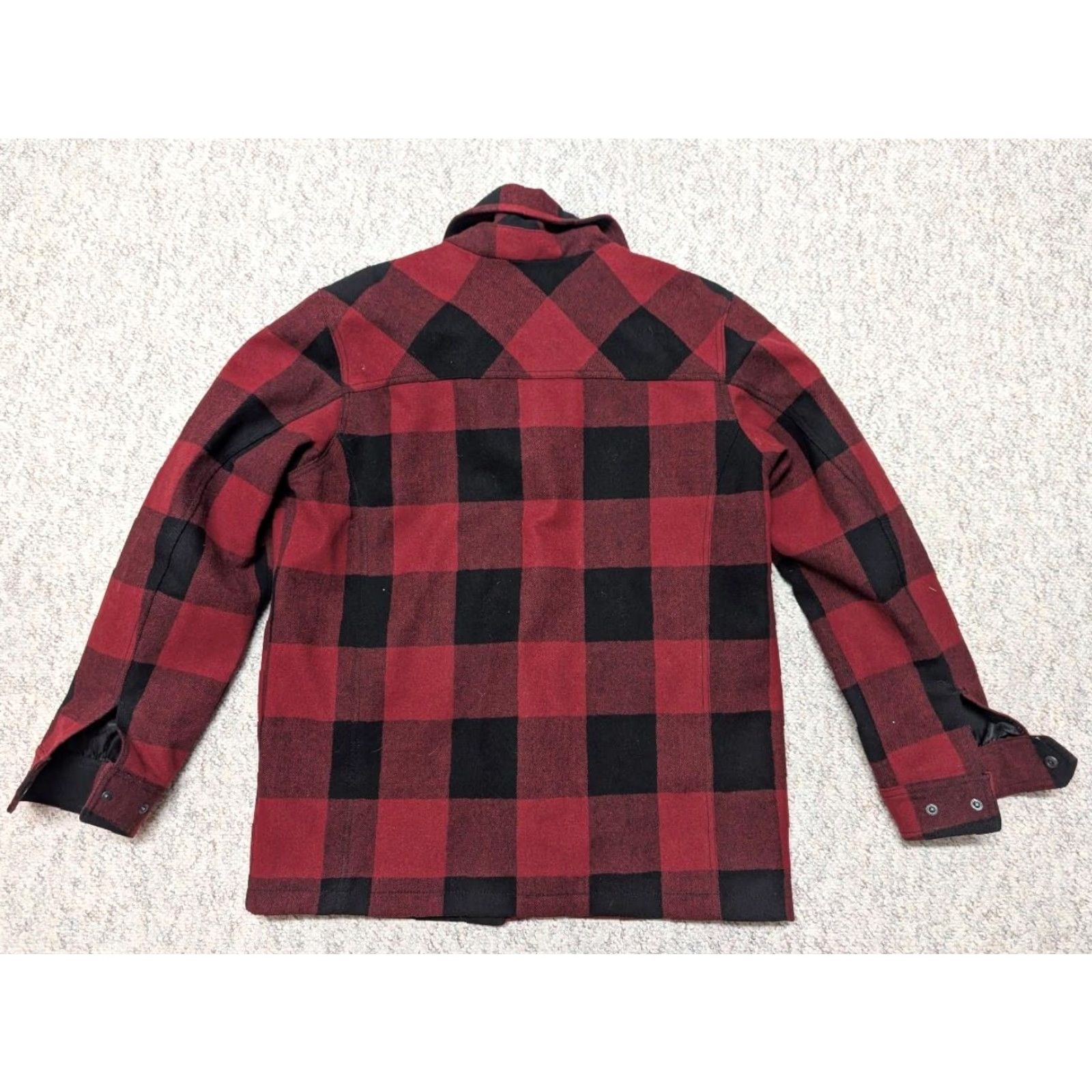 Eddie Bauer VINTAGE Eddie Bauer Men Coat Wool Blend Buffalo Plaid Parka L Chest 44 in Red/Black wool blend field coat Size US L / EU 52-54 / 3 - 2 Thumbnail