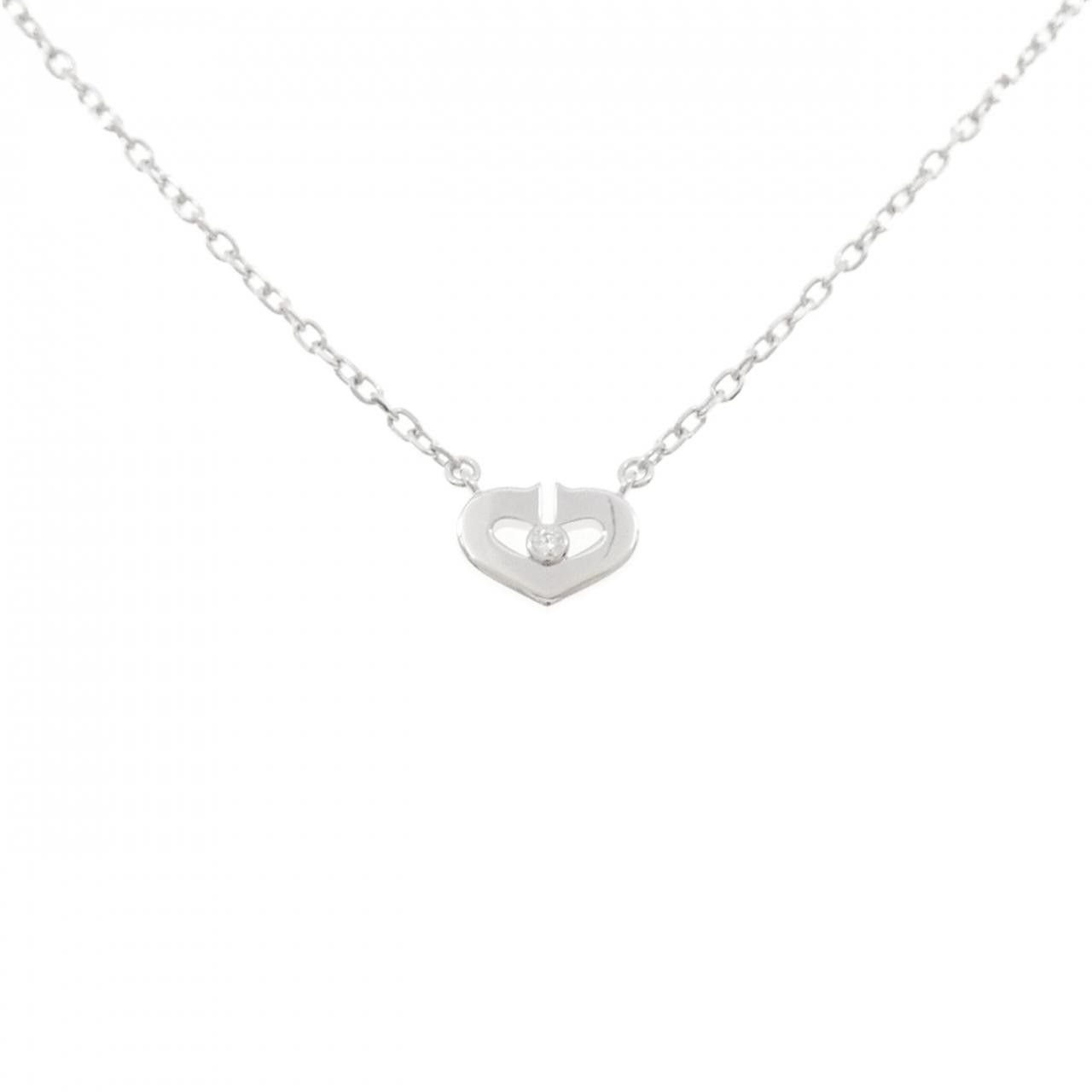 Cartier Cartier Cartier C Heart 750 White Gold Diamond Necklace Precious Metal Necklace DUTY FREE for USA Size ONE SIZE - 1 Thumbnail