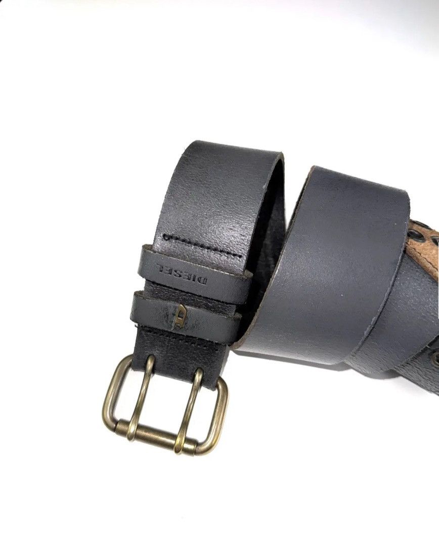 Diesel Diesel Vintage Y2k leather double buckle belt punk Size ONE SIZE - 2 Thumbnail