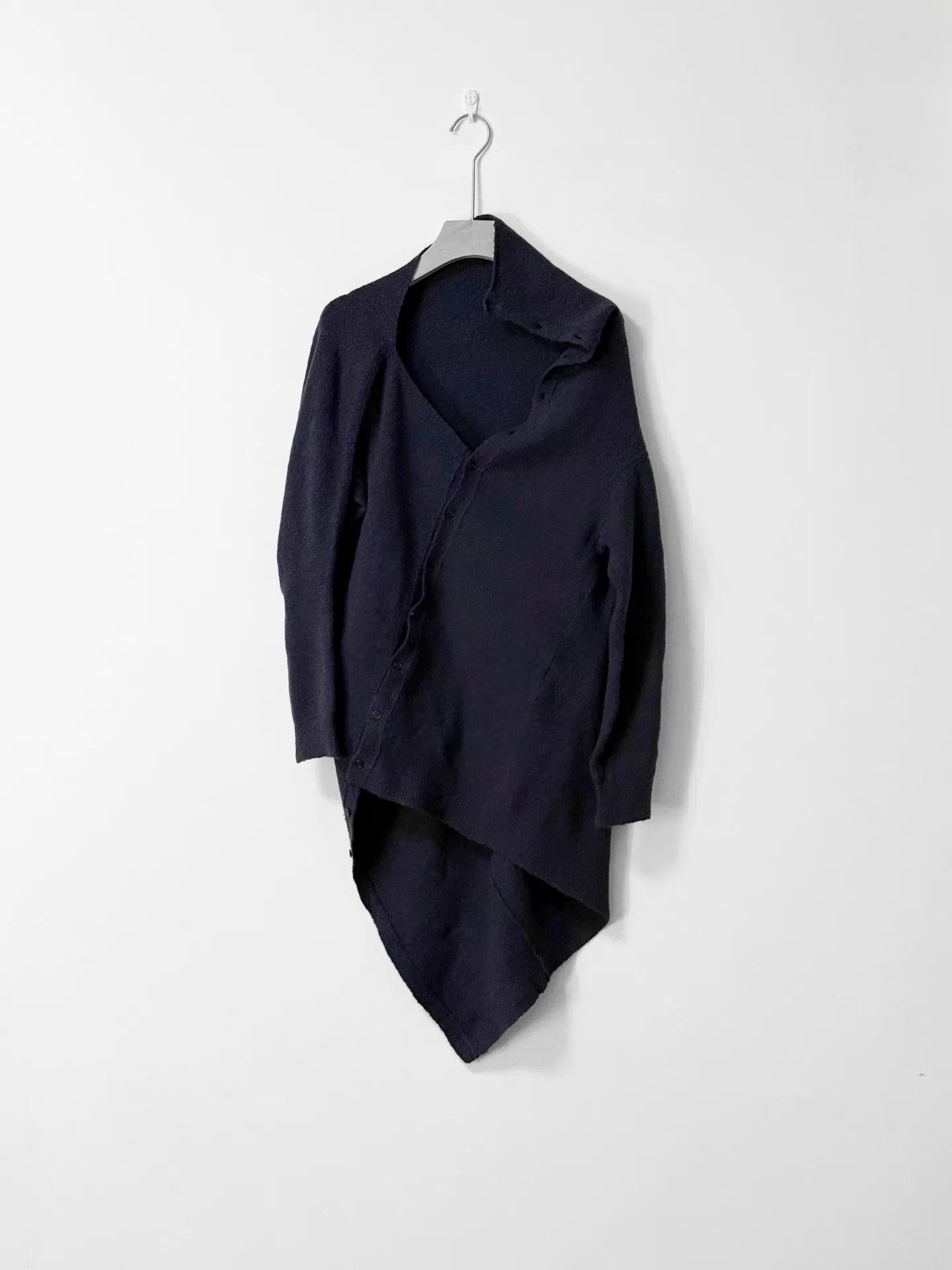 Yohji Yamamoto Asymmetrical Navy Blue Wool Sweater Size M / US 6-8 / IT 42-44 - 1 Thumbnail