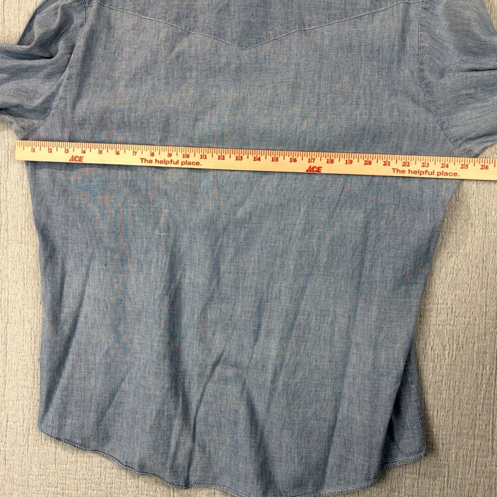 Vintage Vintage 1970s Woolrich Denim Pearl Snap Sz XL Rockabilly Western Retro Disco Shirt Size US XL / EU 56 / 4 - 6 Thumbnail