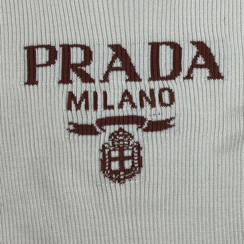 Prada Prada Apricot classic logo mulberry silk elastic knitwear 2 Size US XXS / EU 40 - 8 Thumbnail