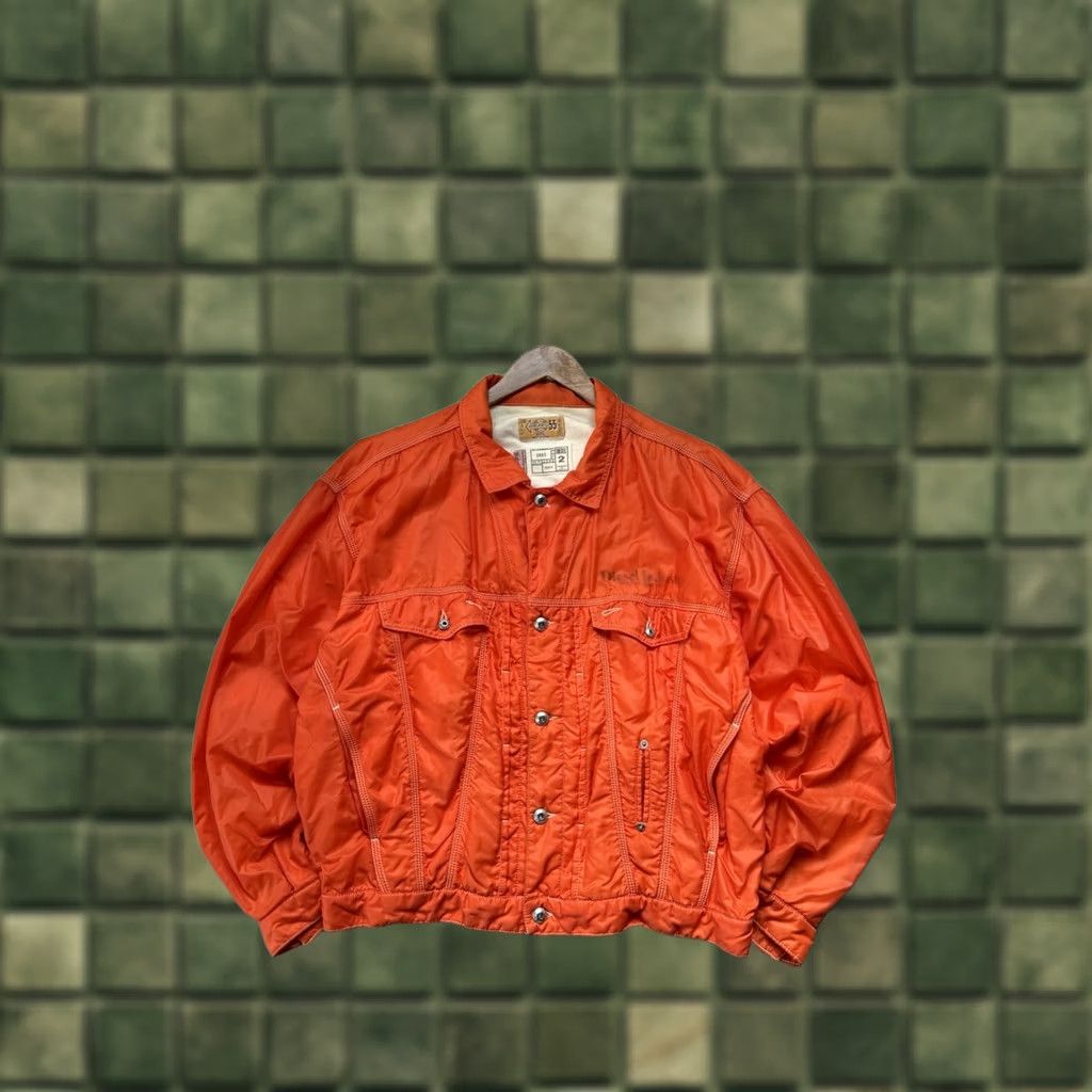 Diesel VINTAGE Diesel WORK WEAR Bomber Jacket Polyamide Orange XL Men’s Jacket, 90s, Zipper Button Snap, Logo, Canvas, Lightweight, Pockets, Diesel USA, Y2K Size US XL / EU 56 / 4 - 1 Thumbnail