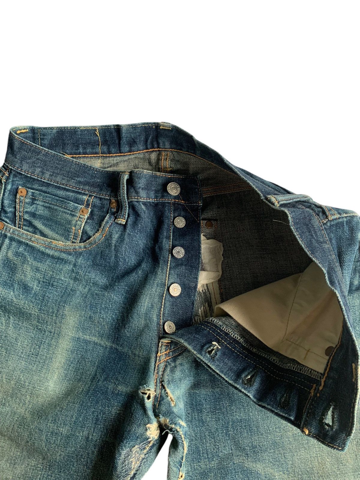 Kapital Vintage Go West Button fly Japan Selvedge distressed denim Size US 30 / EU 46 - 15 Thumbnail