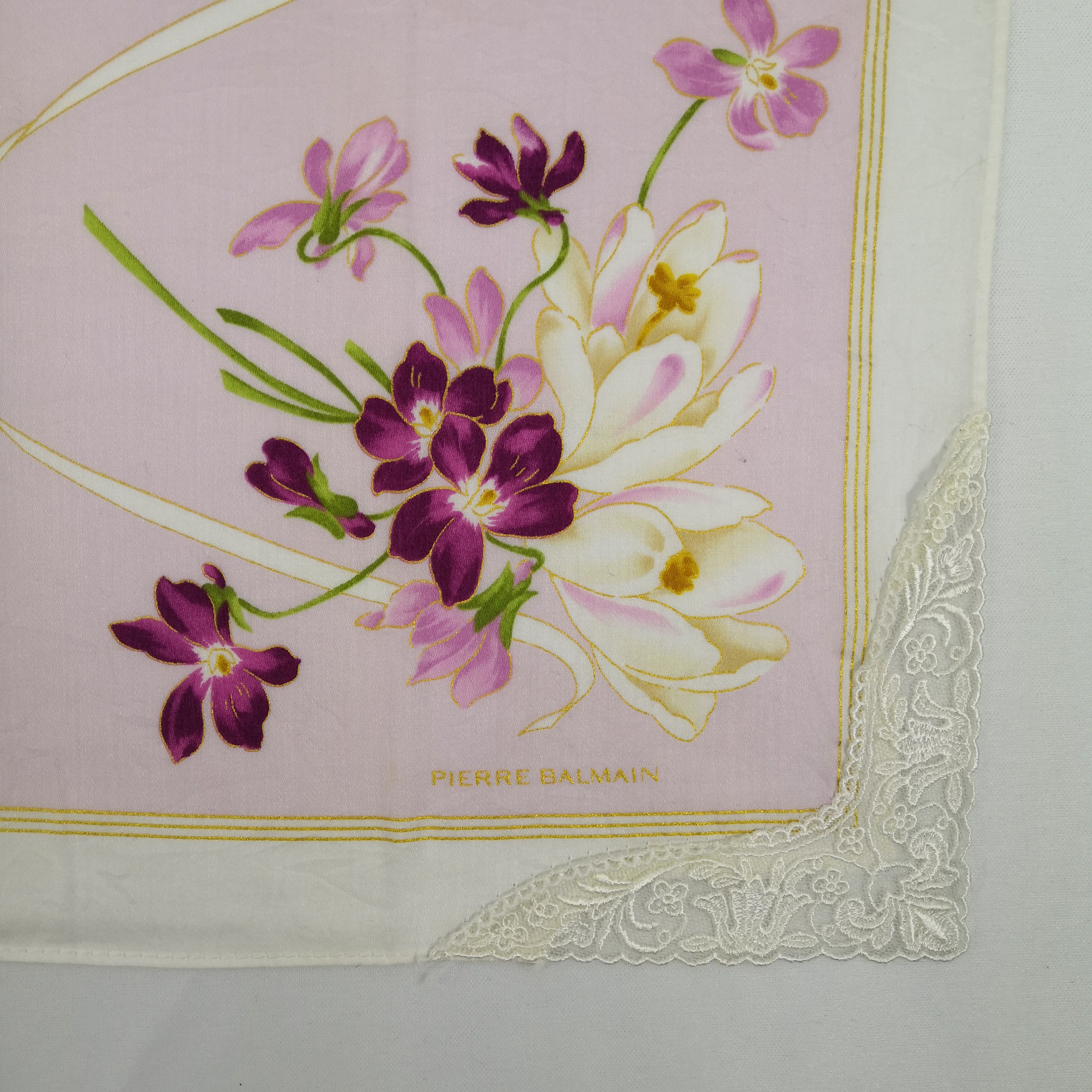 Japanese Brand Vintage Pierre Balmain Handkerchief Neckerchief Bandana Size ONE SIZE - 3 Thumbnail