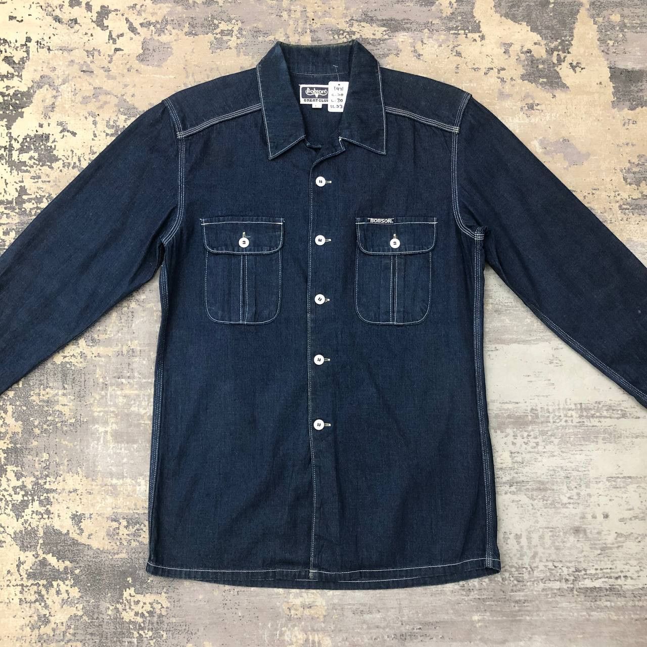 Japanese Brand × Vintage T471 VTG BOBSON DENIM SHIRTS Size US M / EU 48-50 / 2 - 4 Thumbnail