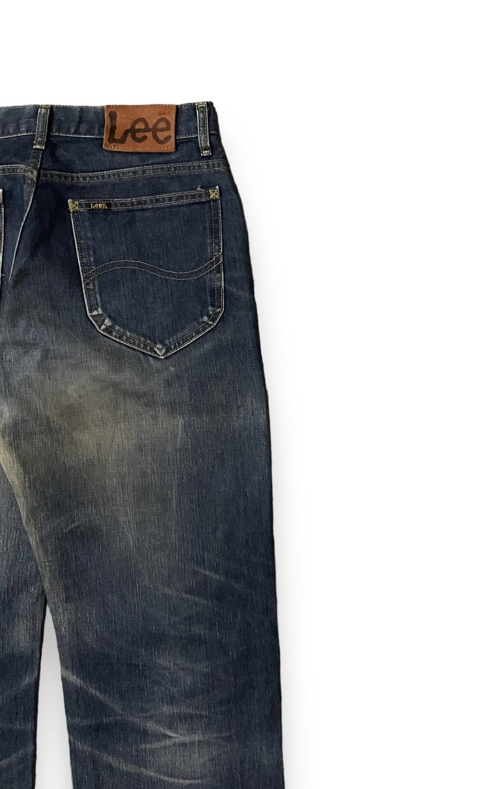 Japanese Brand × Lee × Vintage Men Jean Lee Rider 1014 Dirty Distressed Straight Loose Size US 30 / EU 46 - 11 Thumbnail