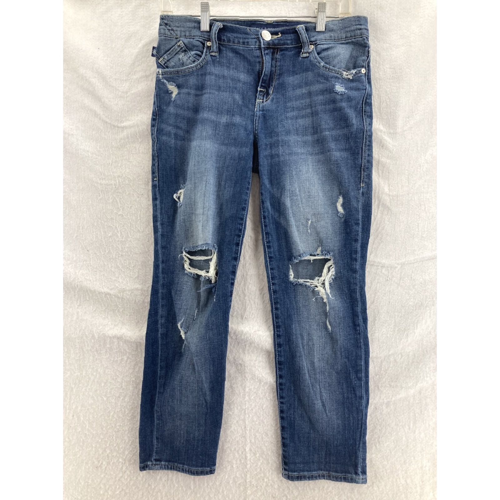 Vintage Rock & Republic Jeans Indee 4M Womens Straight Denim Blue Mid Rise 25 In Inseam 25 in XS? Wait. Size 27" / US 4 / IT 40 - 2 Thumbnail