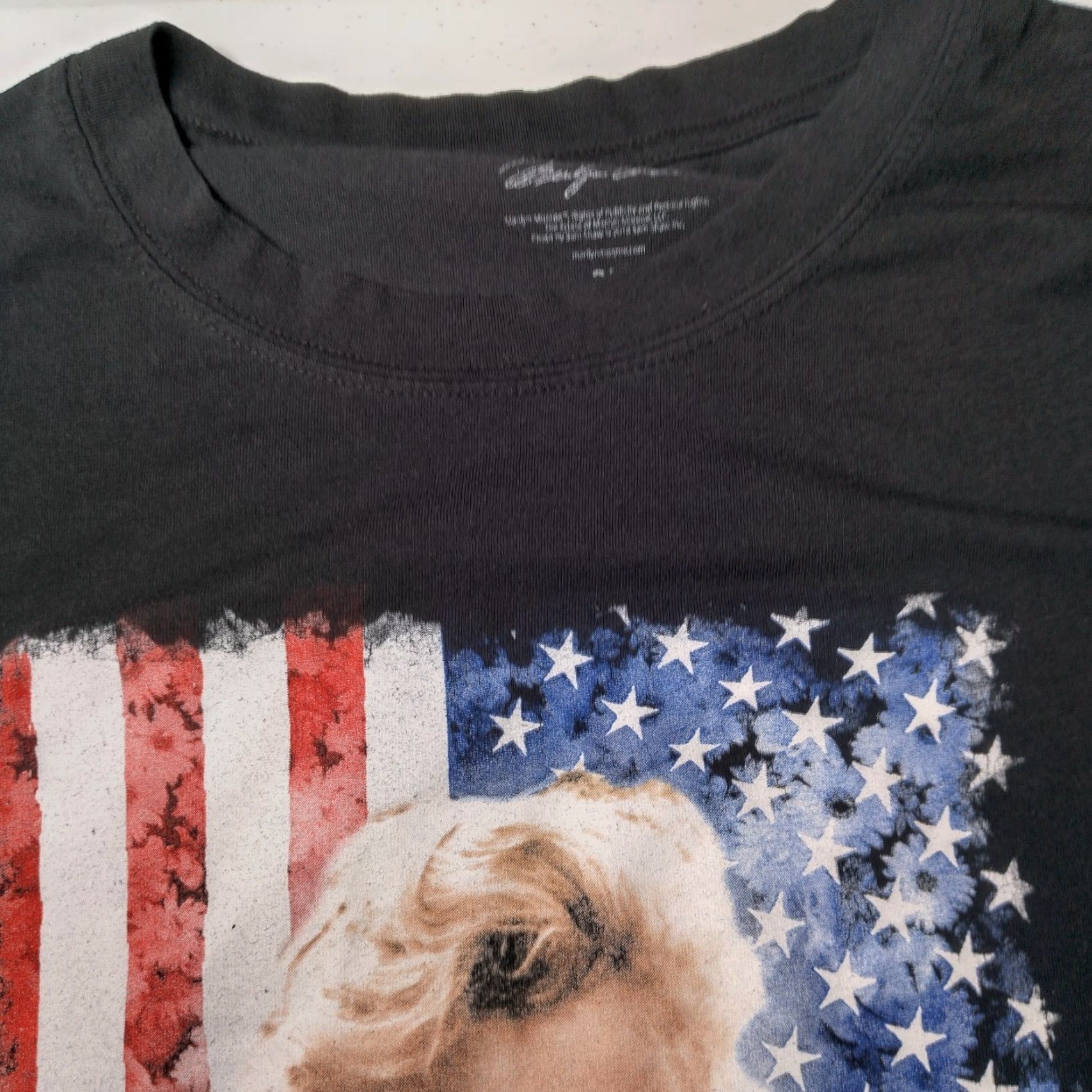 Vintage Marilyn Monroe T Shirt Women Plus Size 3X Black USA Flag America Patriotic Womens Size XXL / US 16-18 / IT 52-54 - 7 Thumbnail