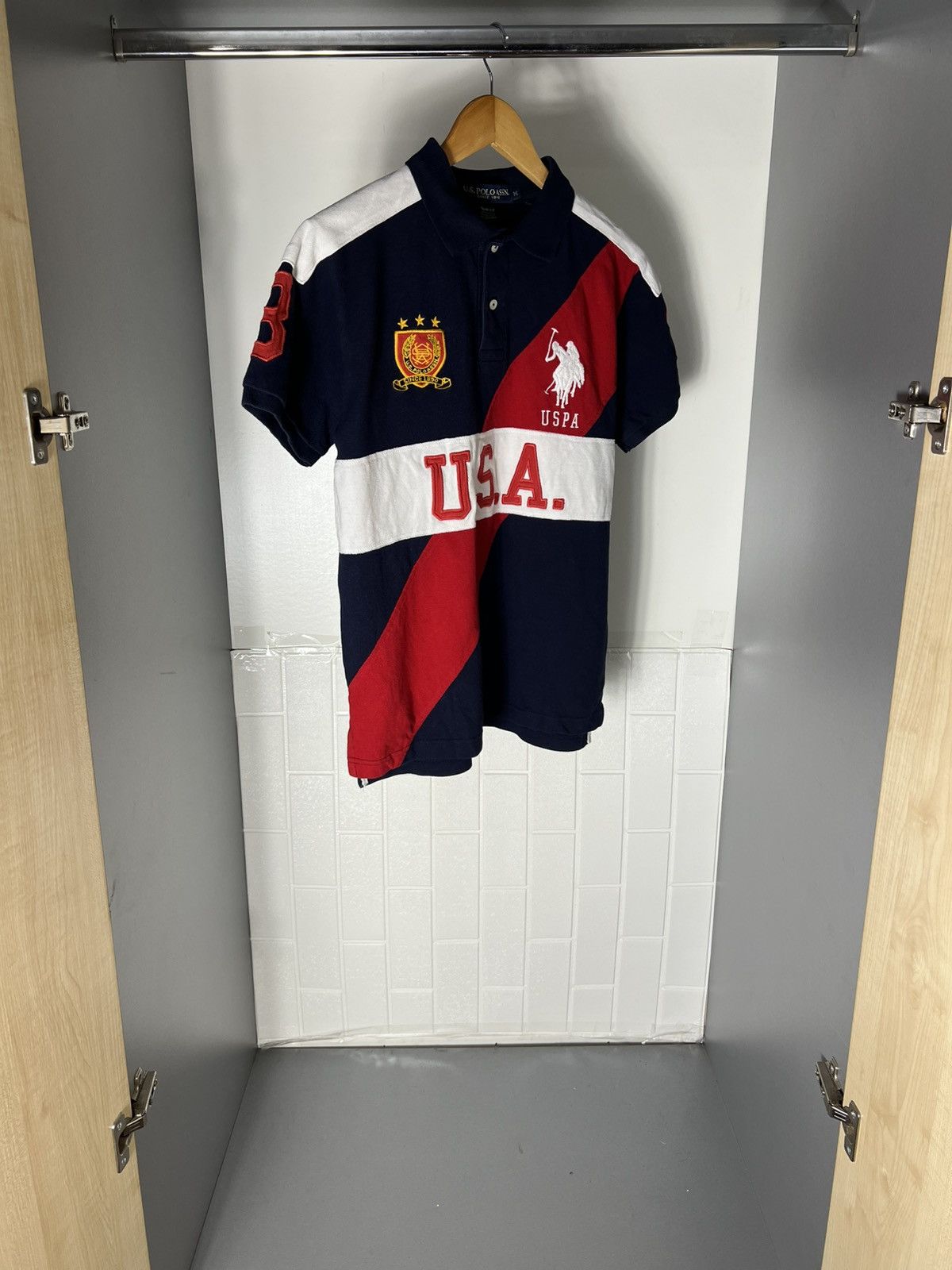 Polo Ralph Lauren VINTAGE U.S POLO ASSN USA FLAG DESIGNER CASUAL RETRO Y2K 90s Size US M / EU 48-50 / 2 - 7 Thumbnail