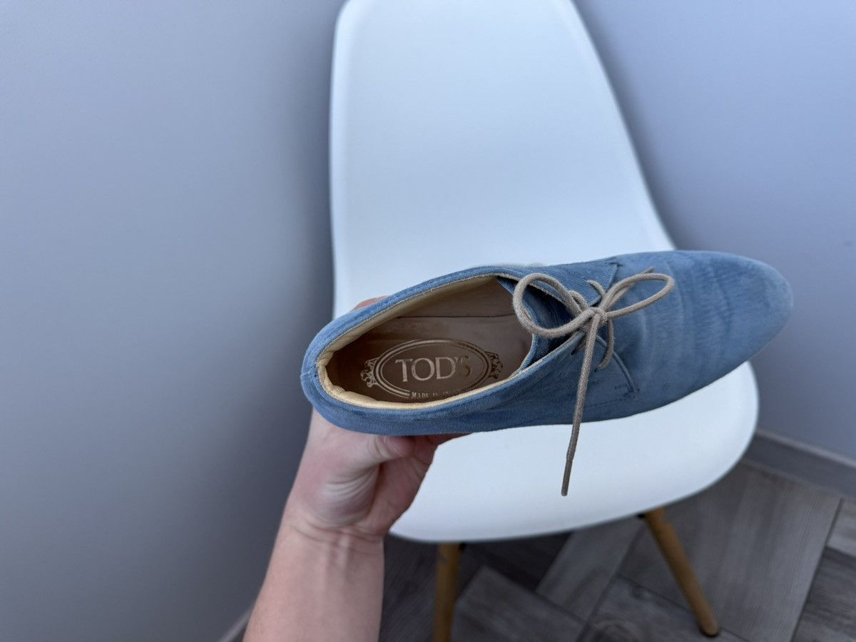 Tod's Tods Blue Suede Desert Boots Womans Size US 7 / IT 37 - 9 Thumbnail