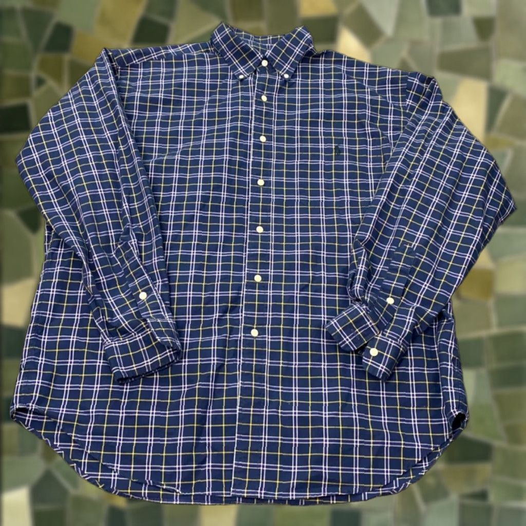Ralph Lauren VTG Ralph Lauren Blaire Shirt Mens Large Blue Plaid Pony 90s Size US L / EU 52-54 / 3 - 1 Thumbnail