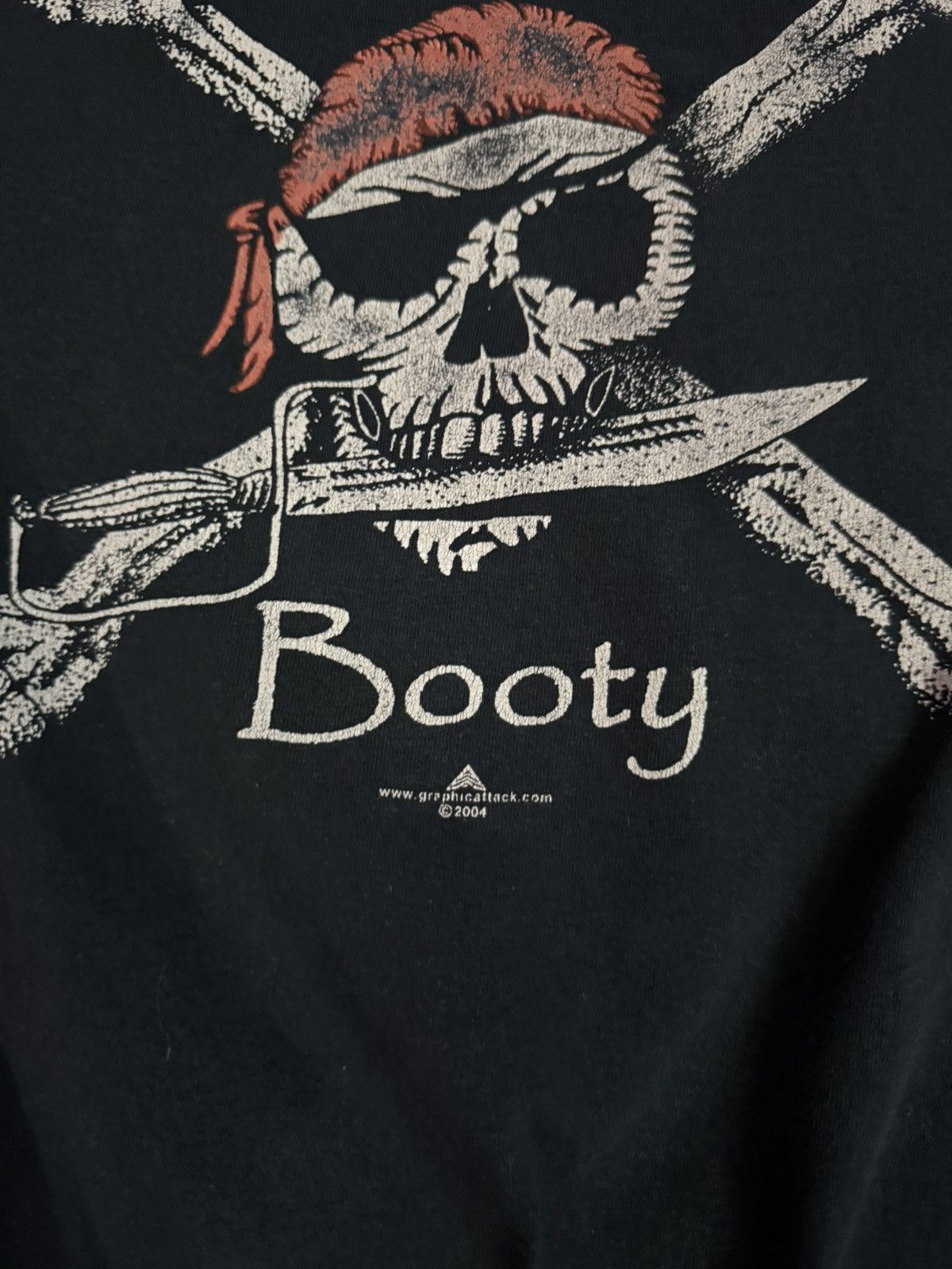 Vintage 2000s Booty Skull Graphic Attack Long Sleeve Tees Size US M / EU 48-50 / 2 - 4 Thumbnail