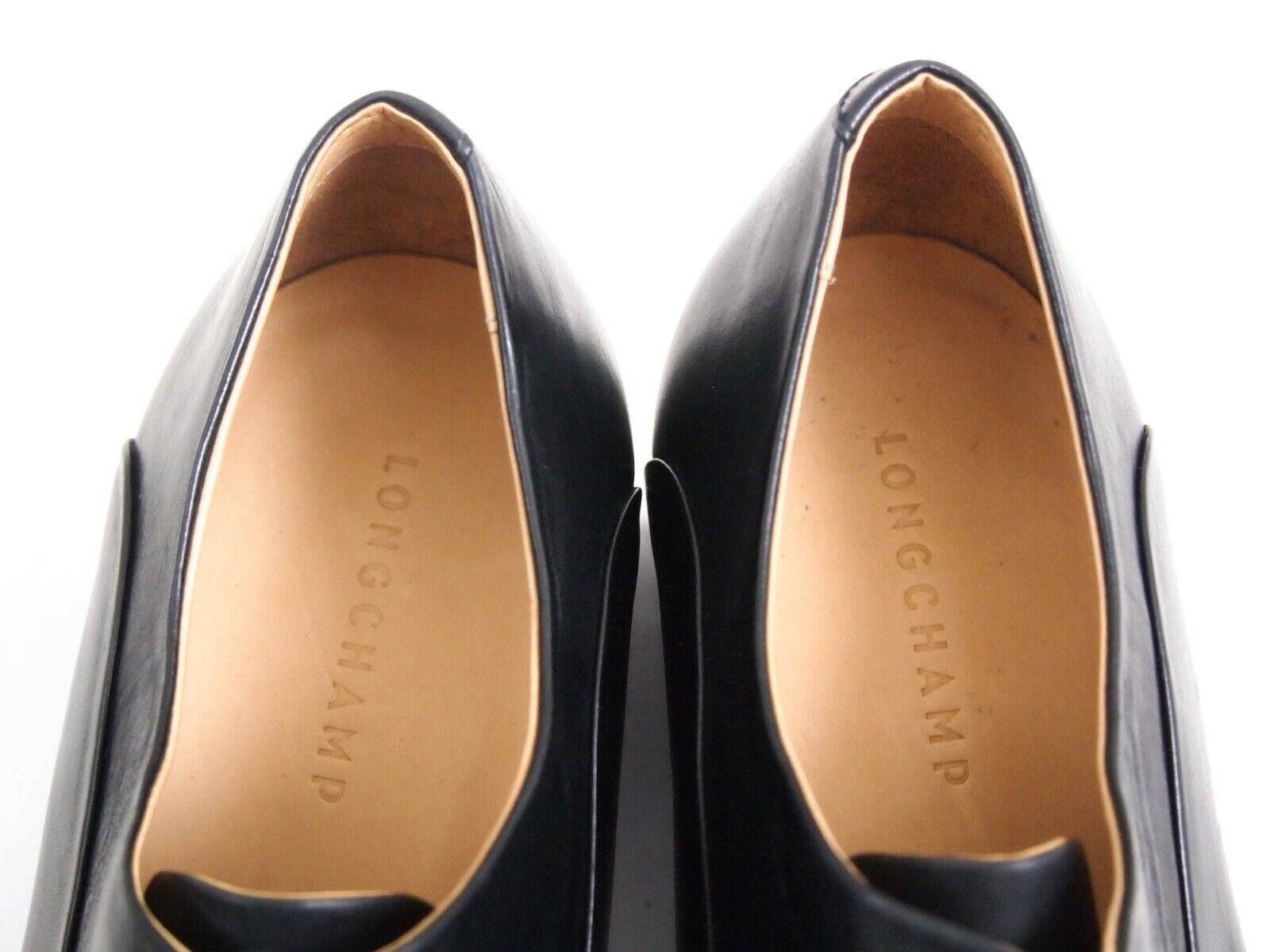 Longchamp Longchamp Oxfords Black Leather Womens US 10.5 EU 40.5 Size US 10 / IT 40 - 5 Thumbnail