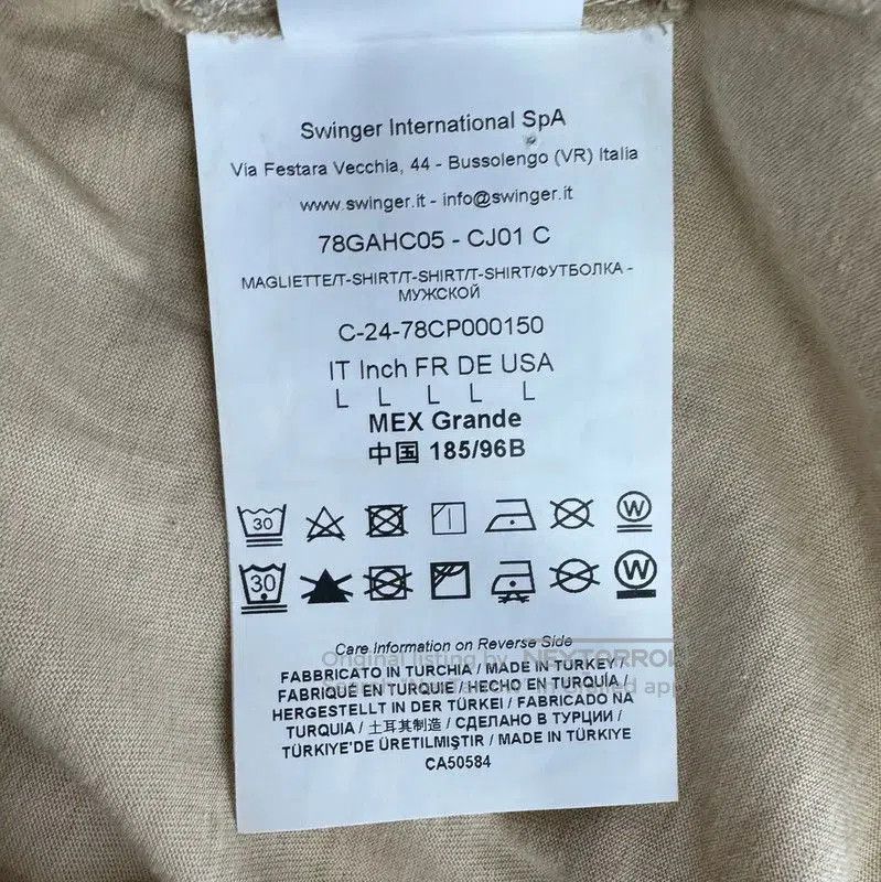 Versace Versace Beige Cotton Men's T-Shirt . Size US L / EU 52-54 / 3 - 5 Thumbnail
