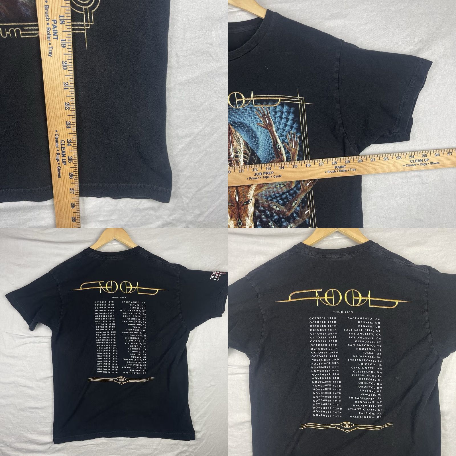 Vintage Tool Band Shirt Mens Small Black Fear Inoculum Los Angeles Concert 2019 Tour Tee Size US S / EU 44-46 / 1 - 8 Thumbnail