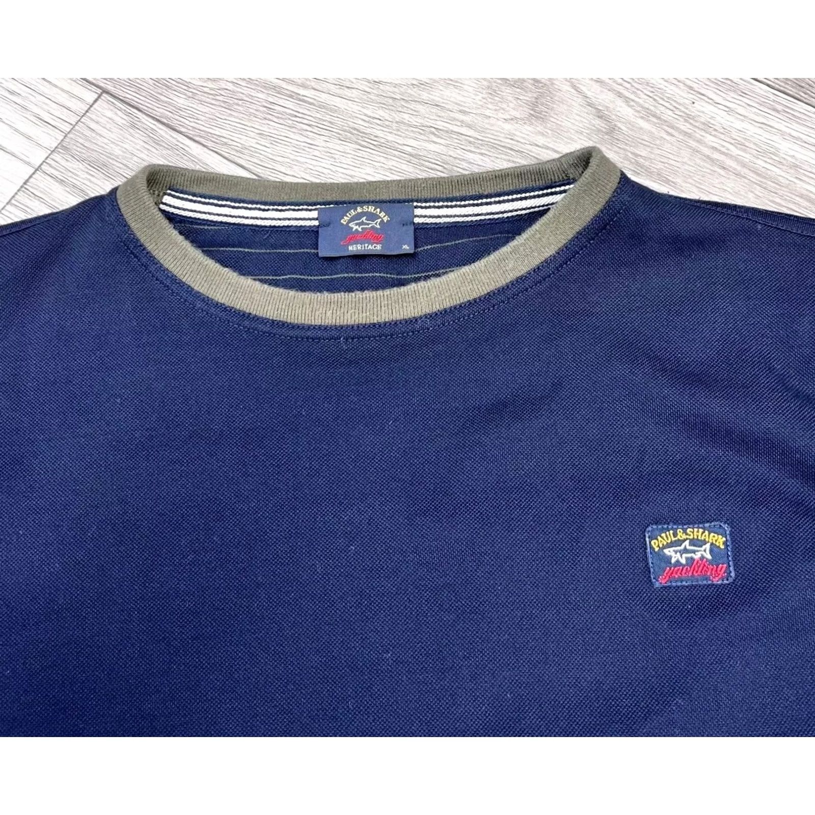 Paul & Shark Paul & Shark Heritage Navy Blue Long Sleeve Light Pullover Jumper Mens XL Shirt Size US XL / EU 56 / 4 - 2 Thumbnail