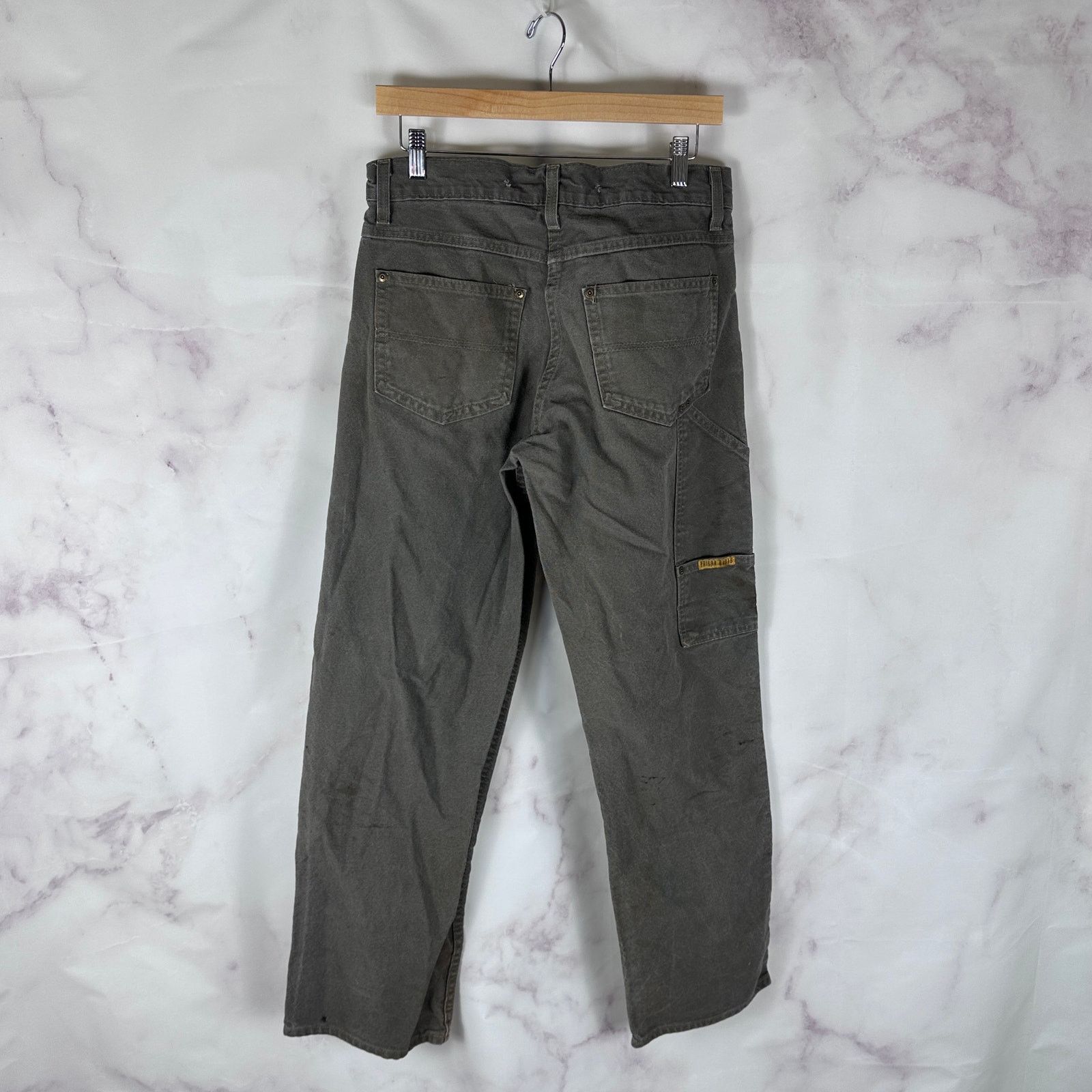 Vintage Prison Blue Grey Double Knee Work Pants Size US 31 - 5 Thumbnail