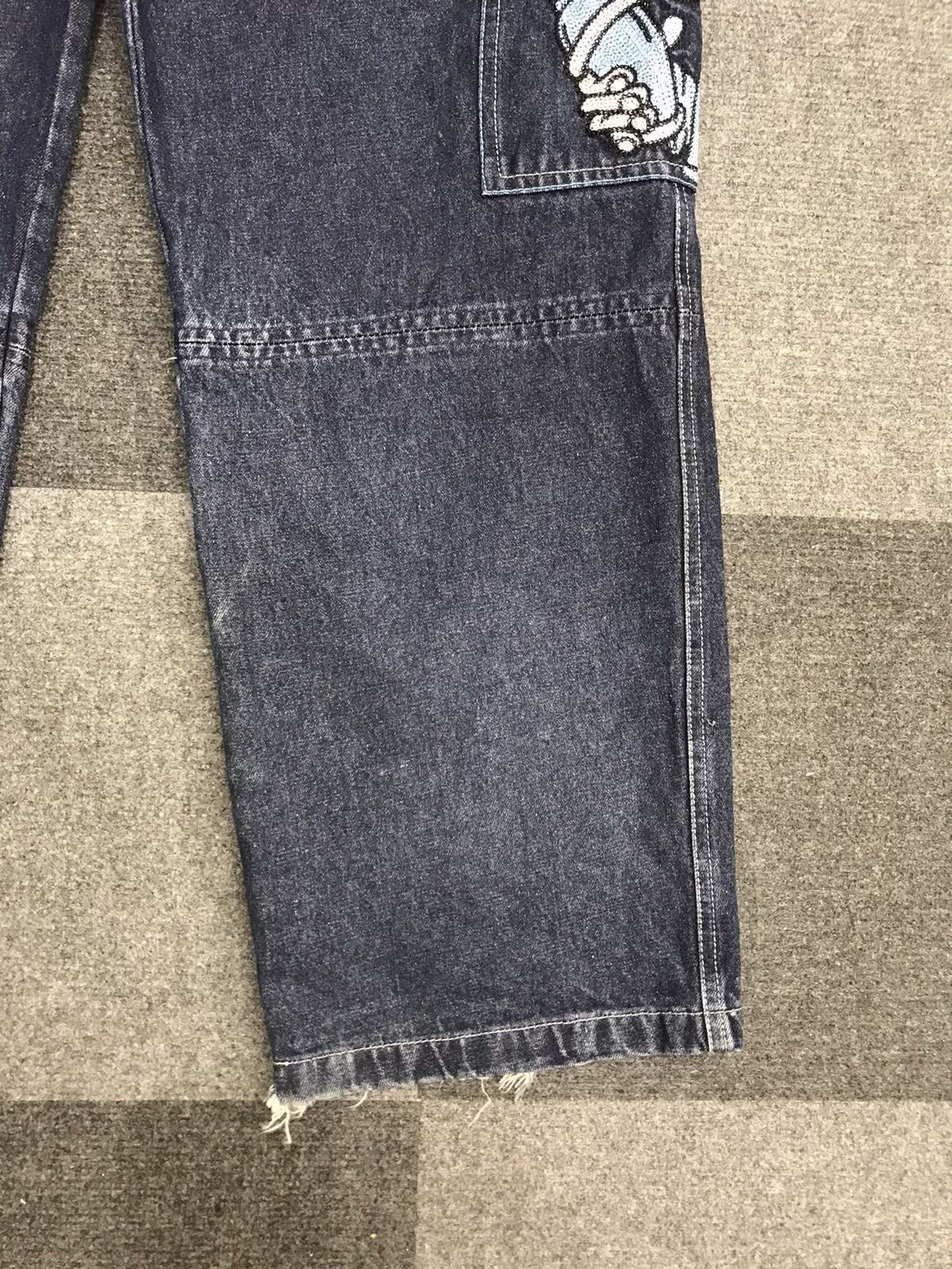 Japanese Brand BAGGY🔥BOBBYGANG Hip Hop Skater Cargo Jeans Size US 32 / EU 48 - 8 Thumbnail