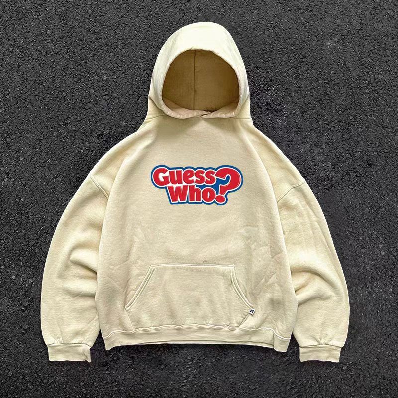 Designer × Japanese Brand Apricot letter print washed vintage hoodie Size US L / EU 52-54 / 3 - 1 Thumbnail