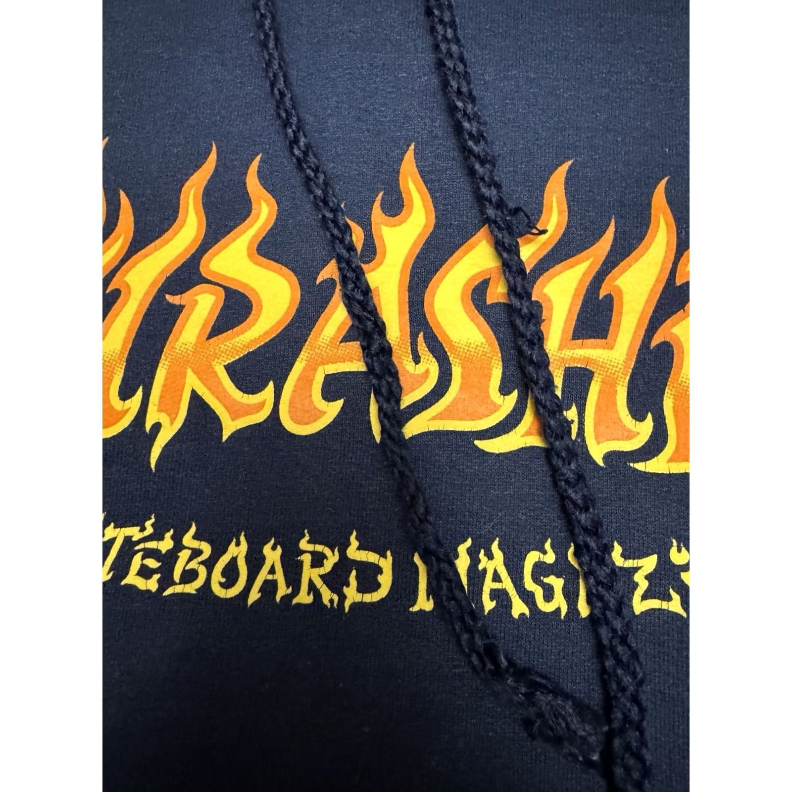 Thrasher VINTAGE Thrasher 90’s Skateboard Magazine Blue Hoodie Flame Logo Hanes Tag Mens M Navy 90s Logo Hoodie Mens M Size US M / EU 48-50 / 2 - 7 Thumbnail