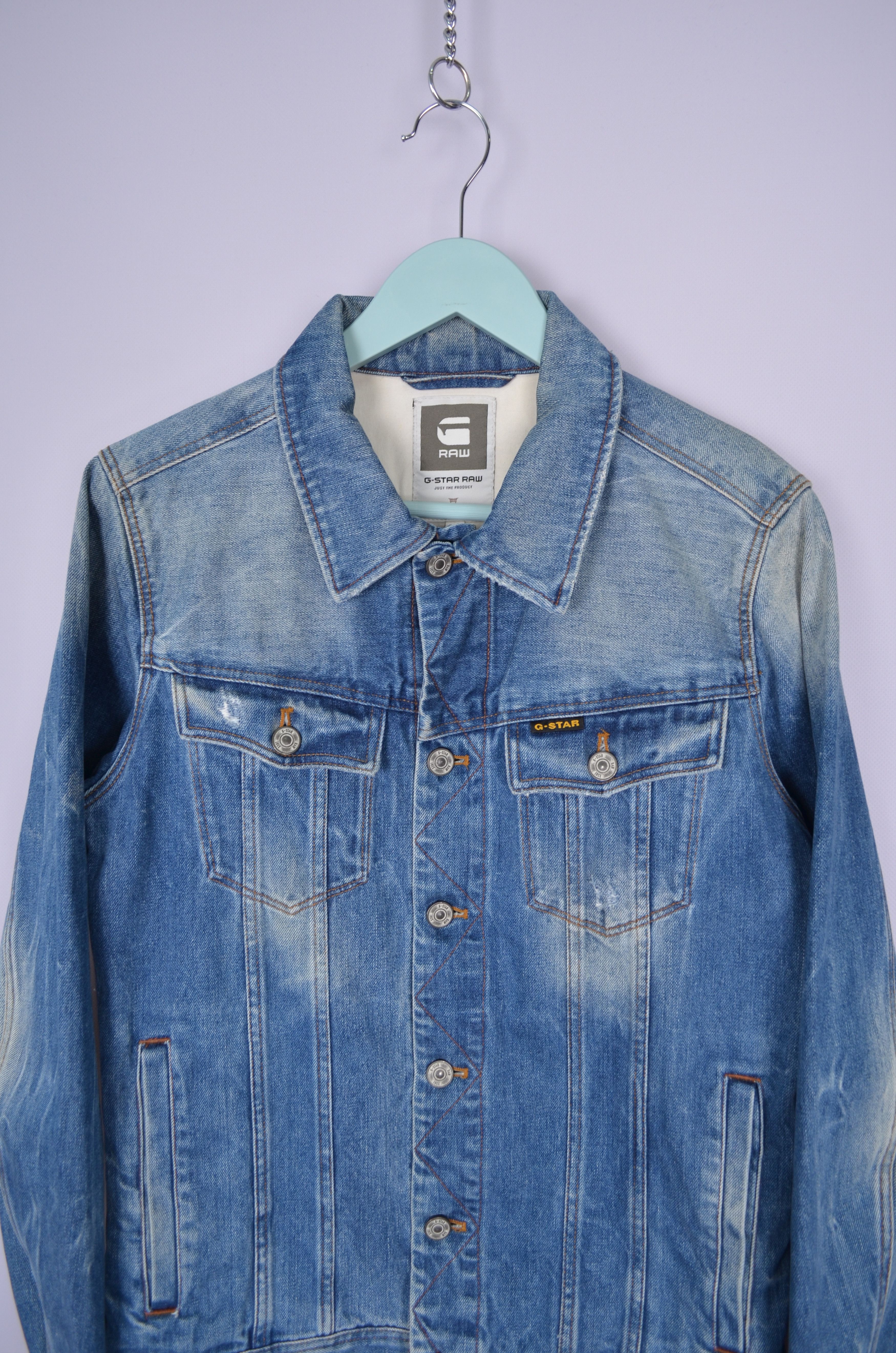Designer × G-Star G-STAR Slim Tailor 3D JKT Jacket Denim Trucker Faded M Size US M / EU 48-50 / 2 - 2 Thumbnail