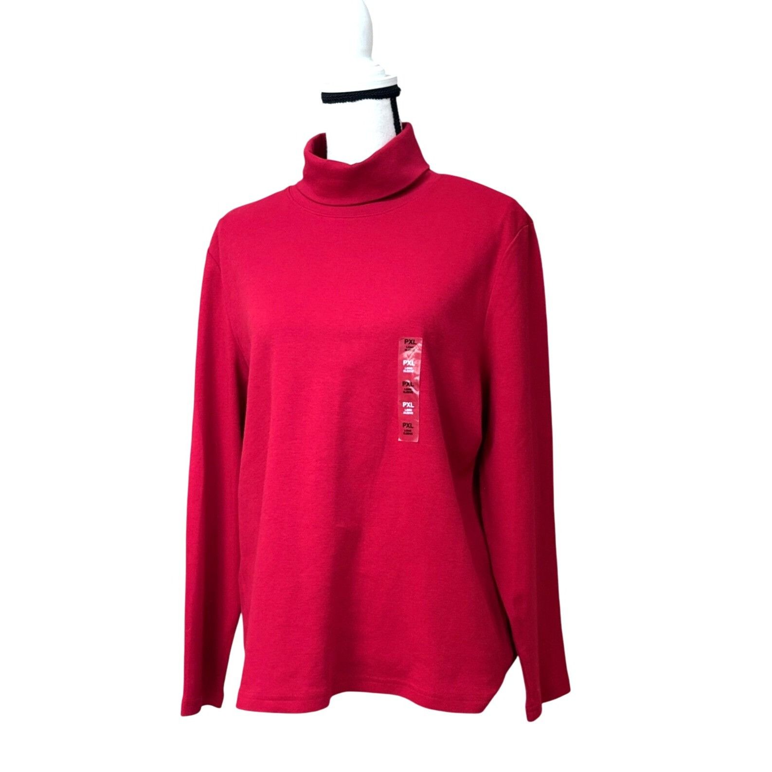 Other Karen Scott Sport Cotton Turtleneck Sweatshirt, Red, PXL Size ONE SIZE - 9 Thumbnail