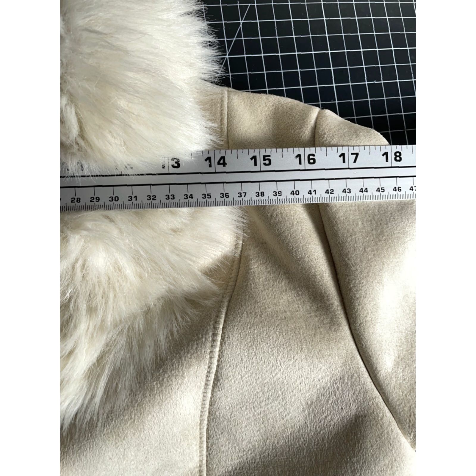 Vintage VINTAGE MixIt Penny Lane Style Coat Women's Medium Off-White Faux Fur Trim Retro Mod Size M / US 6-8 / IT 42-44 - 7 Thumbnail