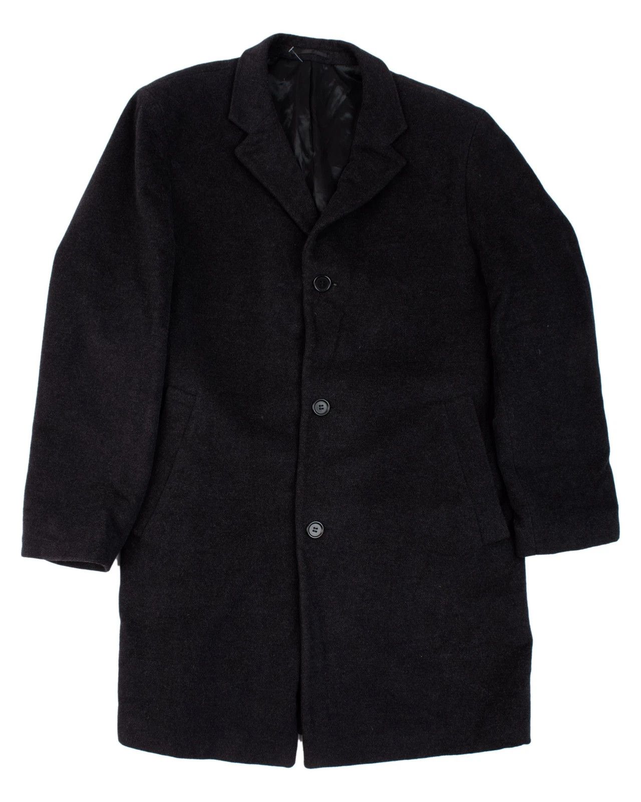 Gant Gant Wool Angora Blend Single Breasted Overcoat Jacket Black Size US XXL / EU 58 / 5 - 1 Thumbnail