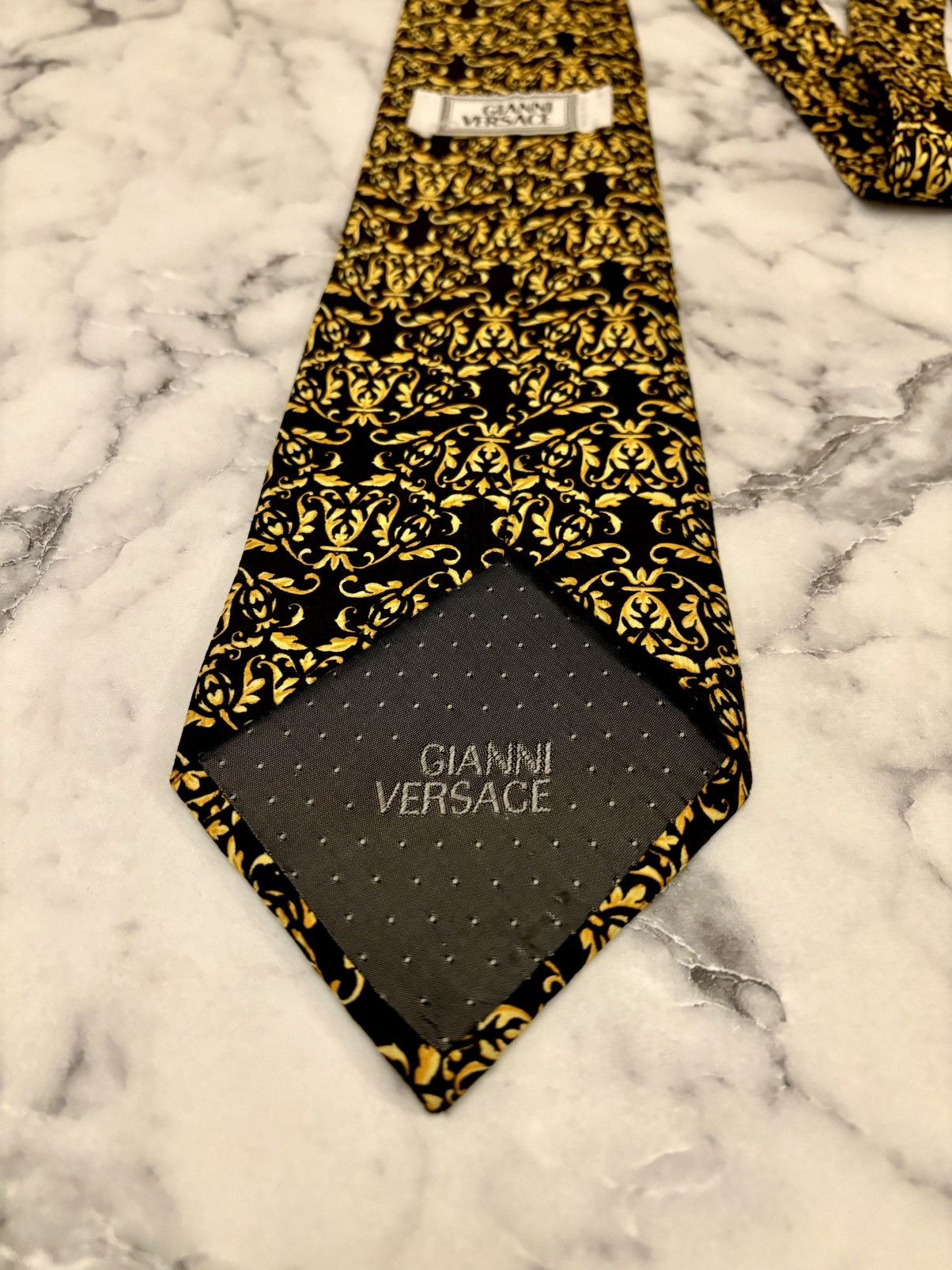 Versace Rare 90s Gianni Versace baroque silk tie Size ONE SIZE - 3 Thumbnail