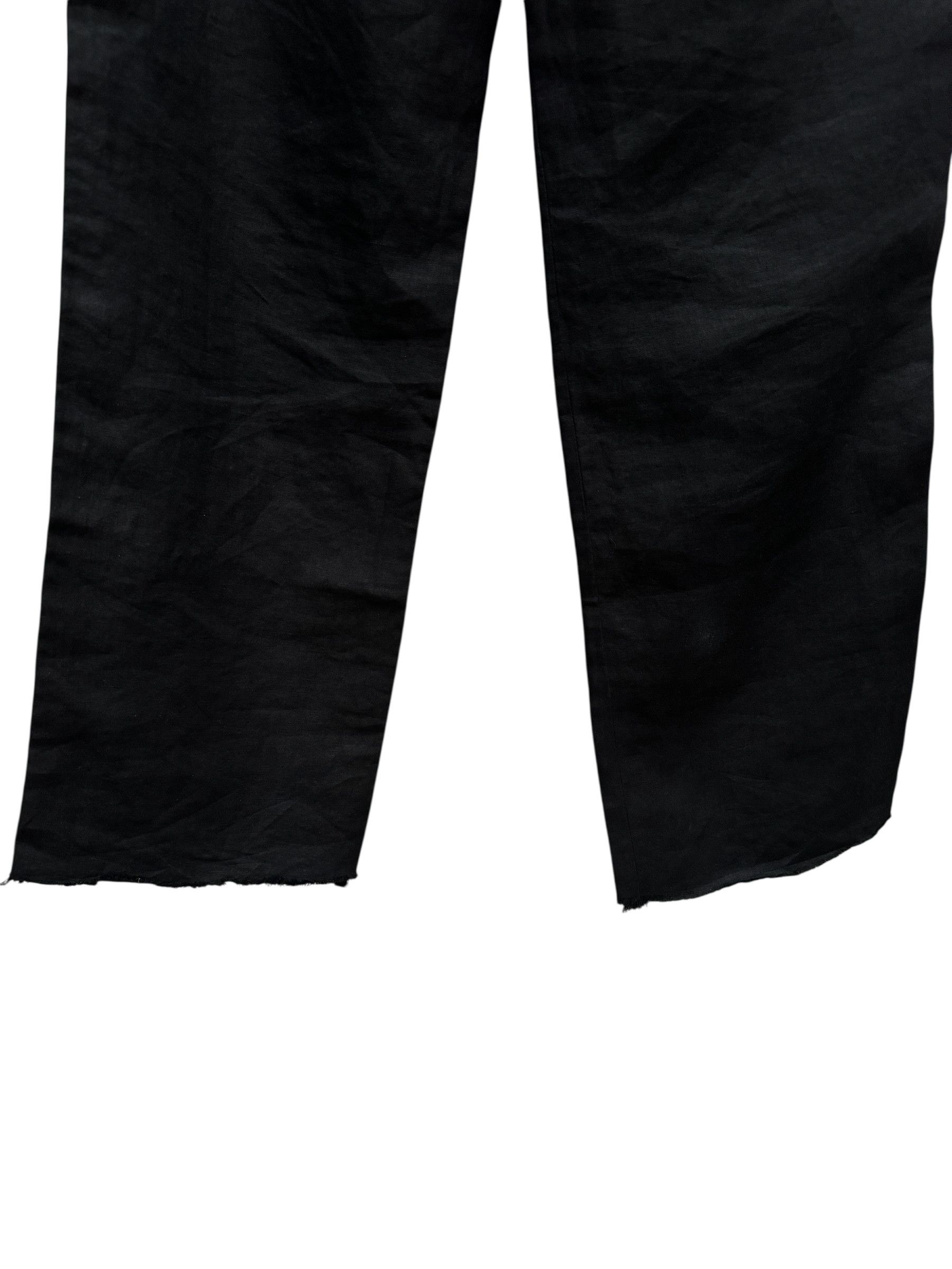 Maison Margiela Spring/Summer 2000 Black Linen Fringed Trousers Size 30" / US 8 / IT 44 - 6 Thumbnail
