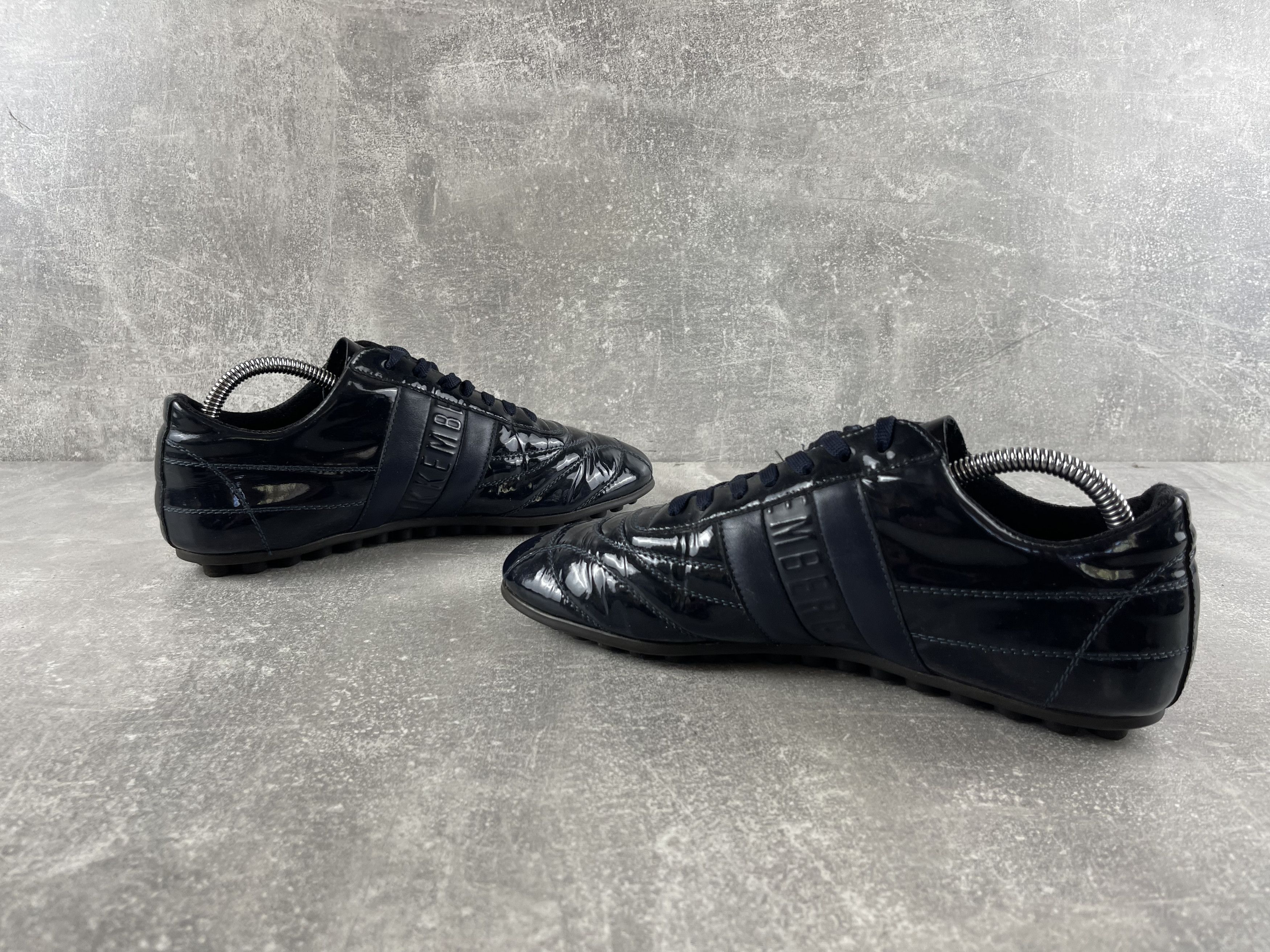 Dirk Bikkembergs Bikkembergs patent leather navy blue trainers sneakers Size US 9 / IT 39 - 6 Thumbnail