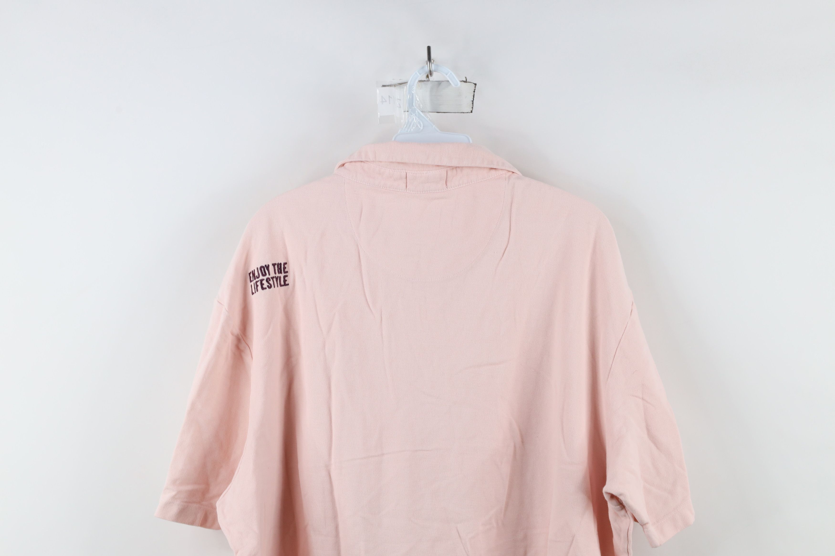 Vintage Sport of Kings SOKFY Skull Crossbones Polo Shirt Pink USA Size US XXL / EU 58 / 5 - 13 Thumbnail