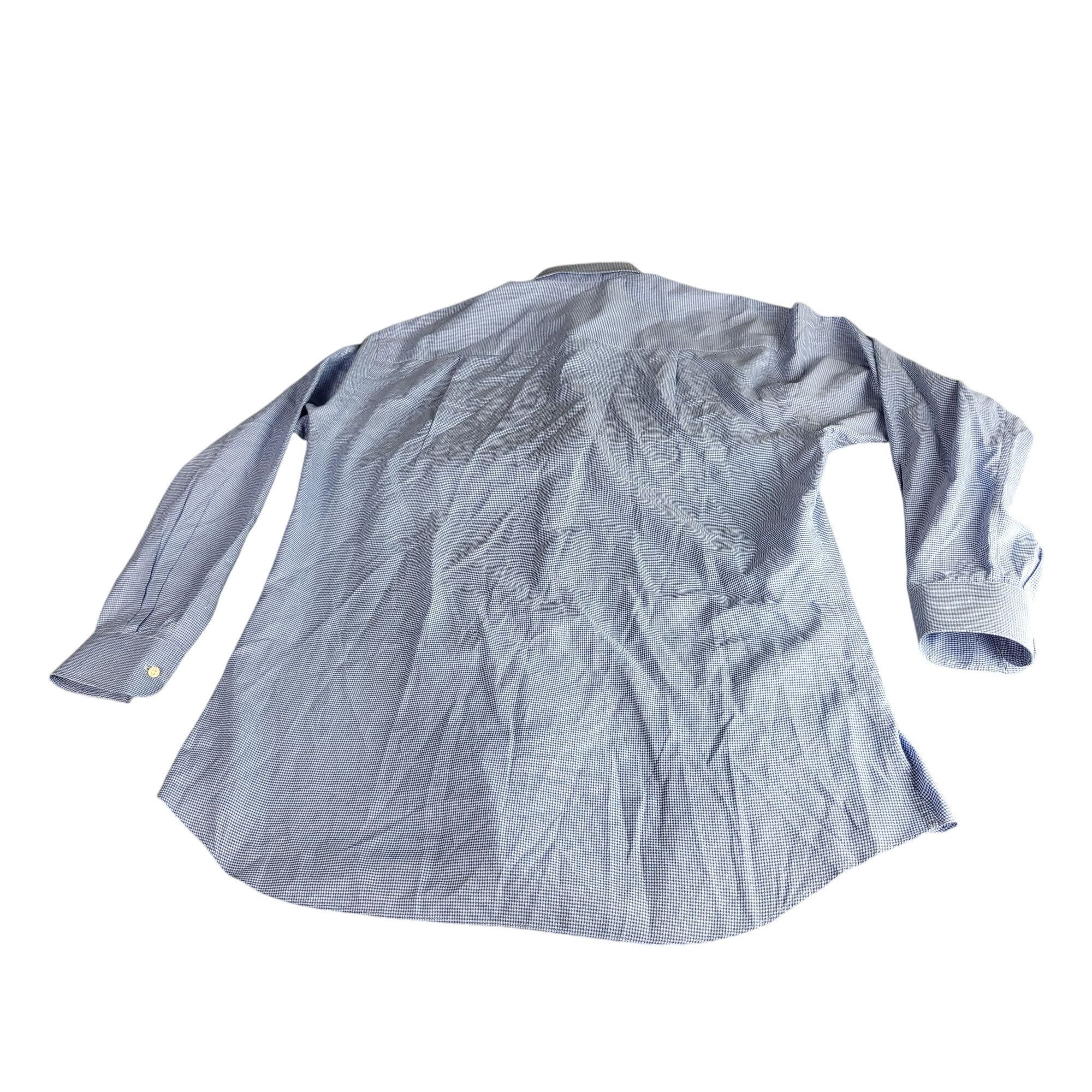 Ermenegildo Zegna Ermenegildo Zegna Button Up Shirt Men Sz L Gingham Blue Whit Size US L / EU 52-54 / 3 - 7 Thumbnail