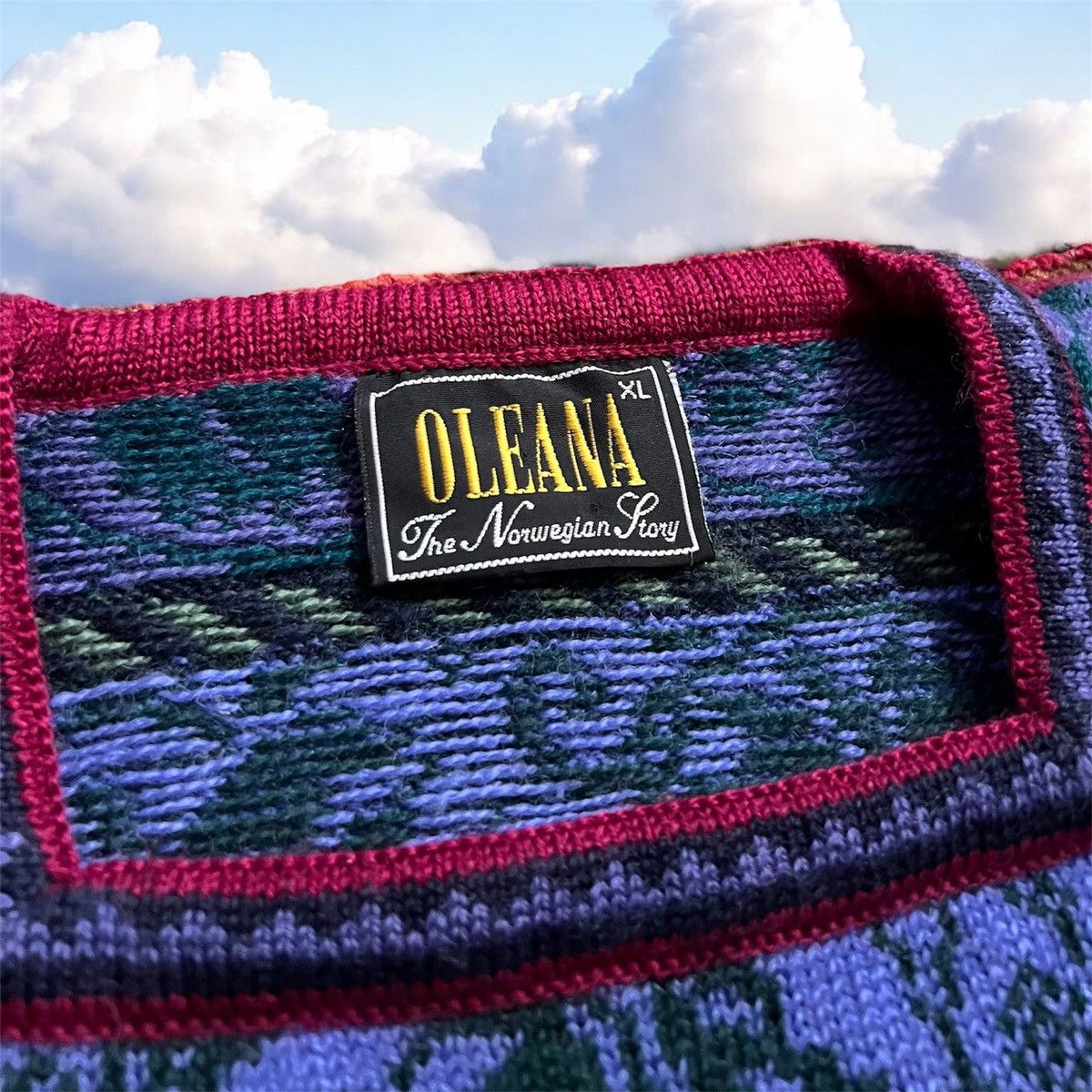 Vintage Oleana wool sweater Size US XL / EU 56 / 4 - 4 Thumbnail