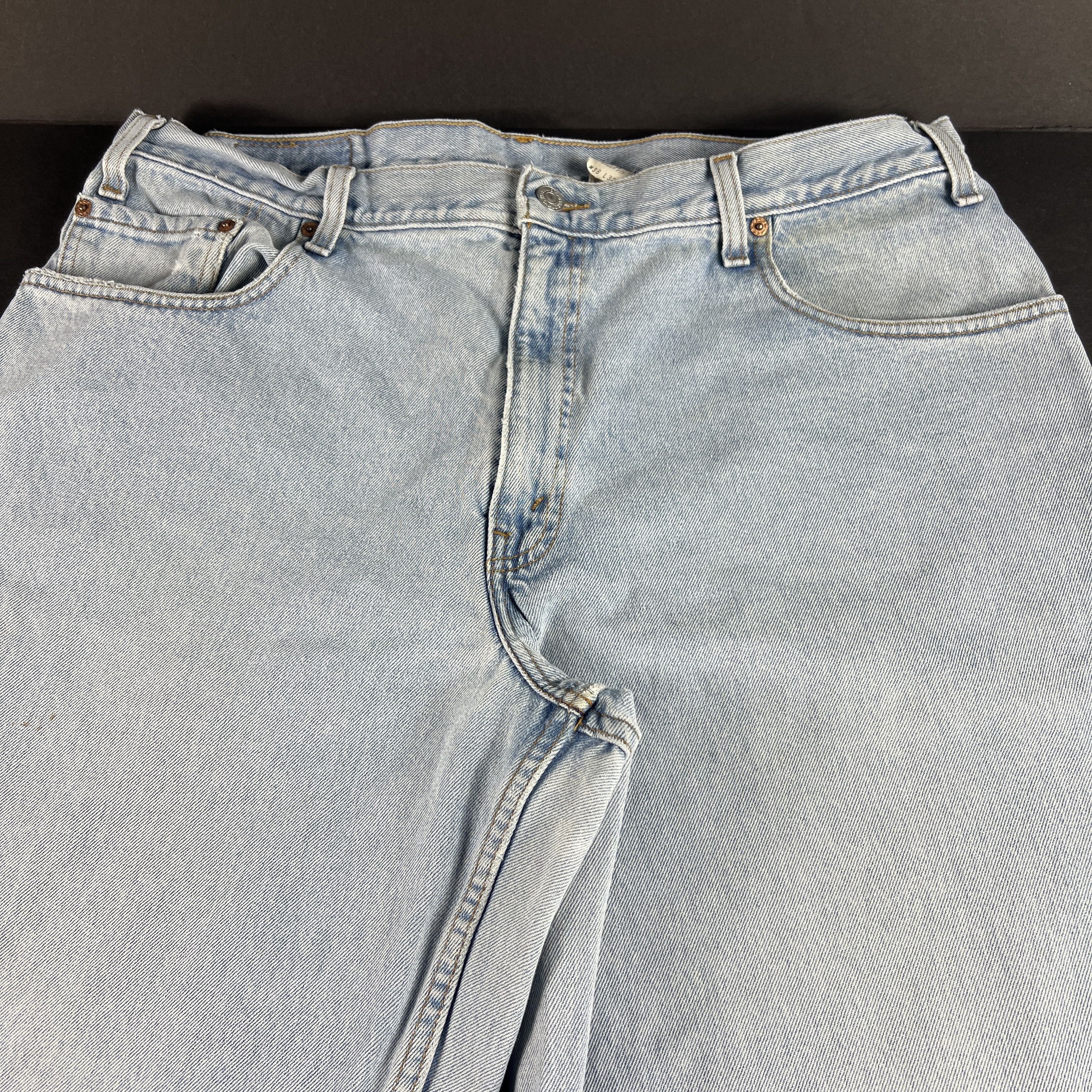 Levi's × Vintage Y2K Levi's Jeans 570 Baggy Light Blue Faded Cotton Denim Size US 38 / EU 54 - 4 Thumbnail