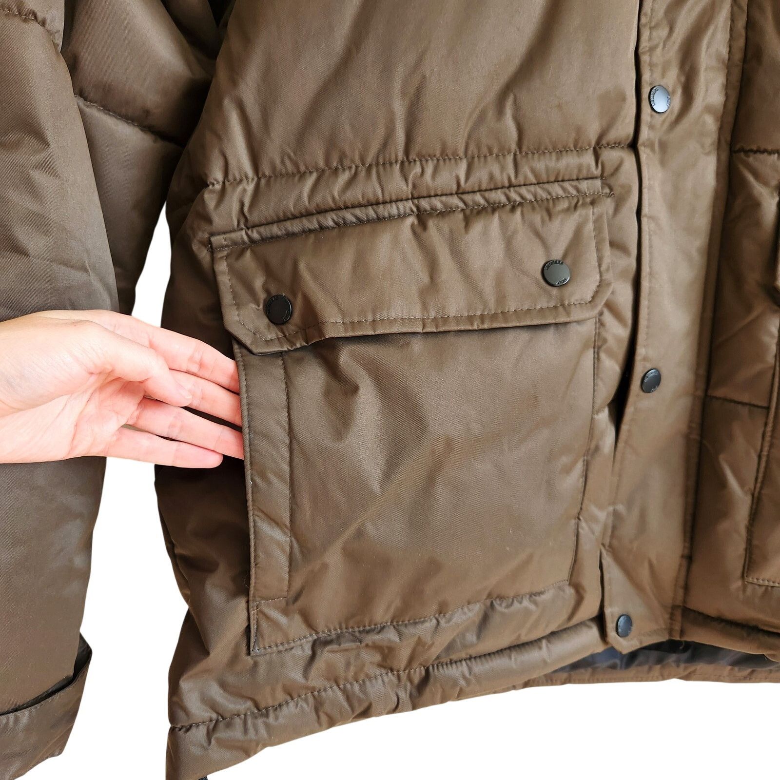 Members Only Members Only Men's Brown Hooded Winter Puffer Jacket Size XL Size US XL / EU 56 / 4 - 3 Thumbnail