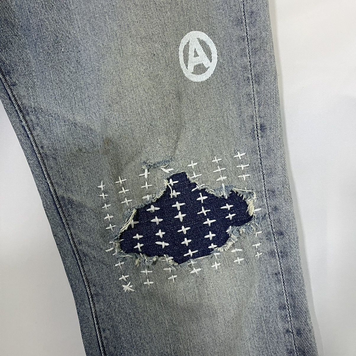 Big John VINTAGE BIG JOHN CUSTOM SASHIKO JEANS Size US 30 / EU 46 - 4 Thumbnail