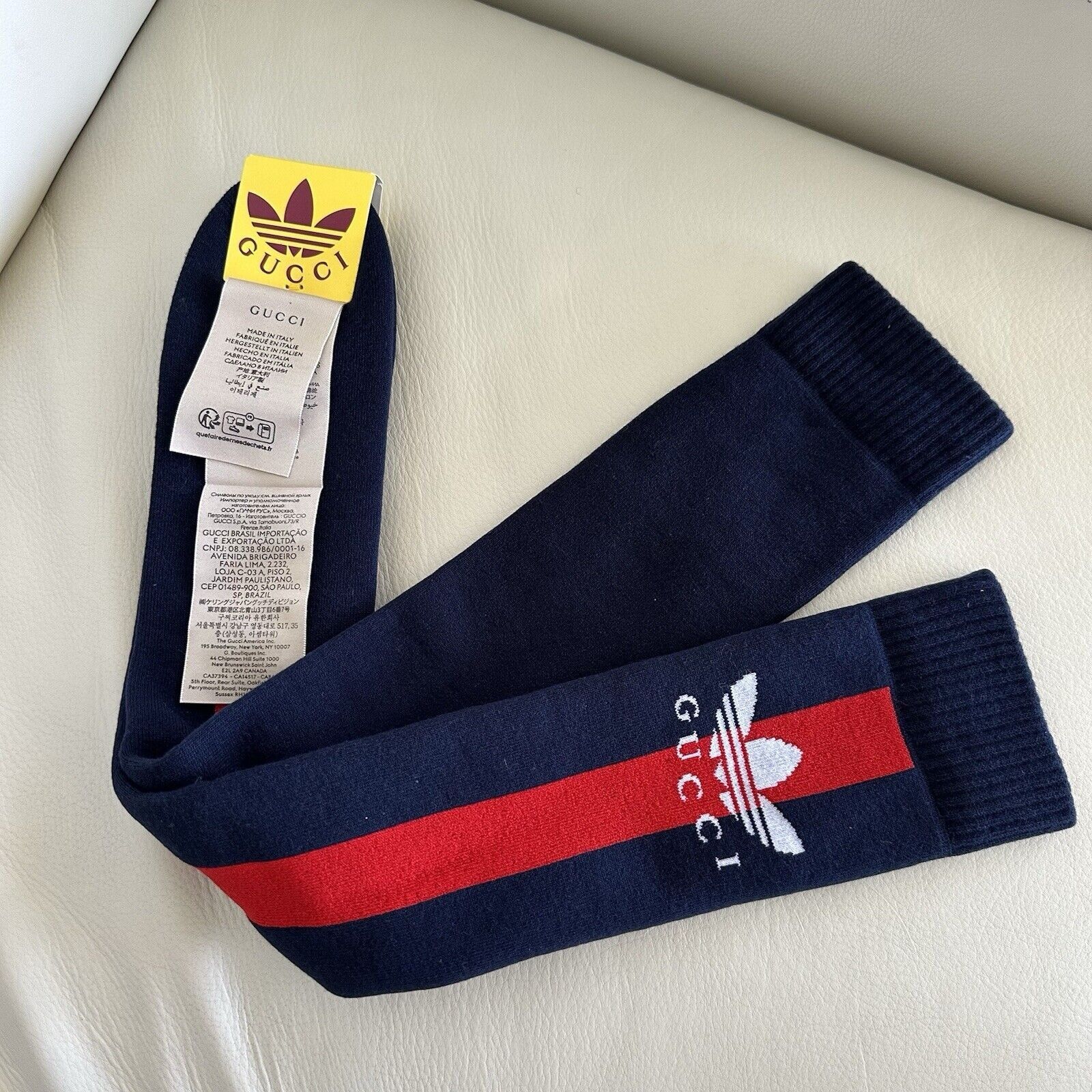 Gucci NEW Gucci ADIDAS Socks BLUE RED SZ M 100% Authentic Size ONE SIZE - 7 Thumbnail