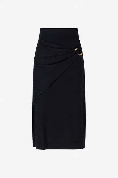 Jil Sander o1y1025 Midi Skirt in Black Size 27" / US 4 / IT 40 - 1 Thumbnail
