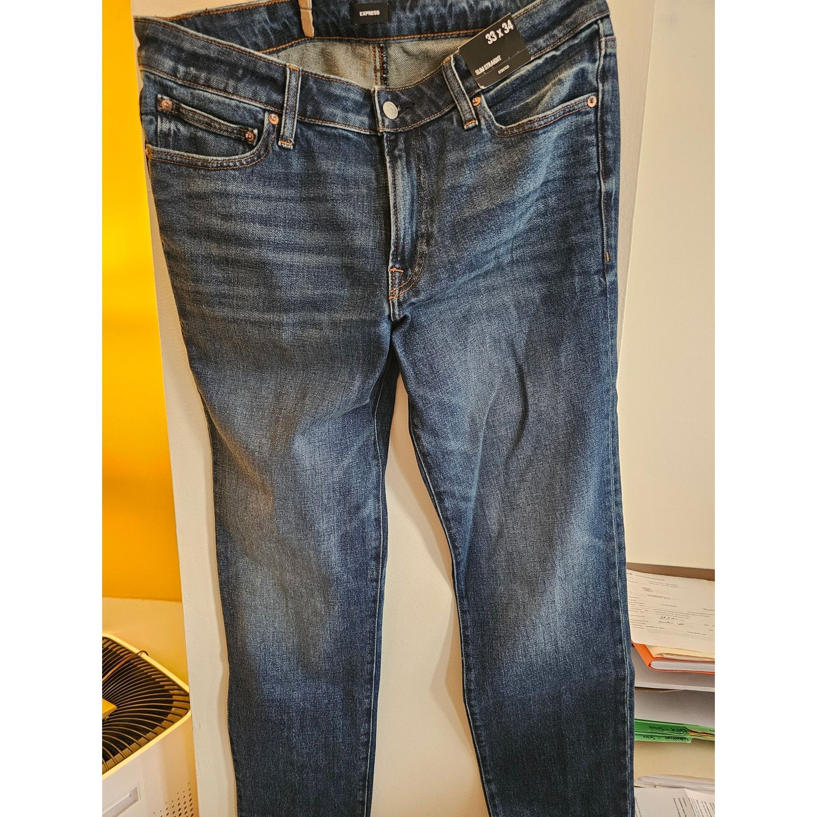 Express Express Denim Flex Men's 33x34 Jeans - New w/Tags - 47280533 Size 33" - 4 Thumbnail